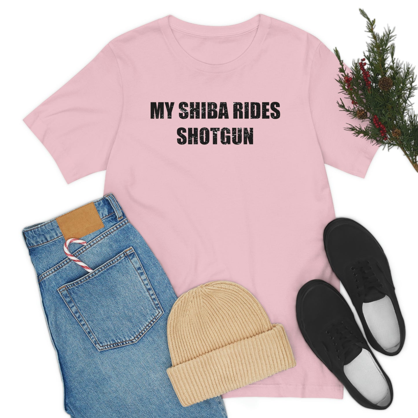 My Shiba Rides Shotgun: Soft Cotton & Quality Print Shiba Inu Pet T-shirt