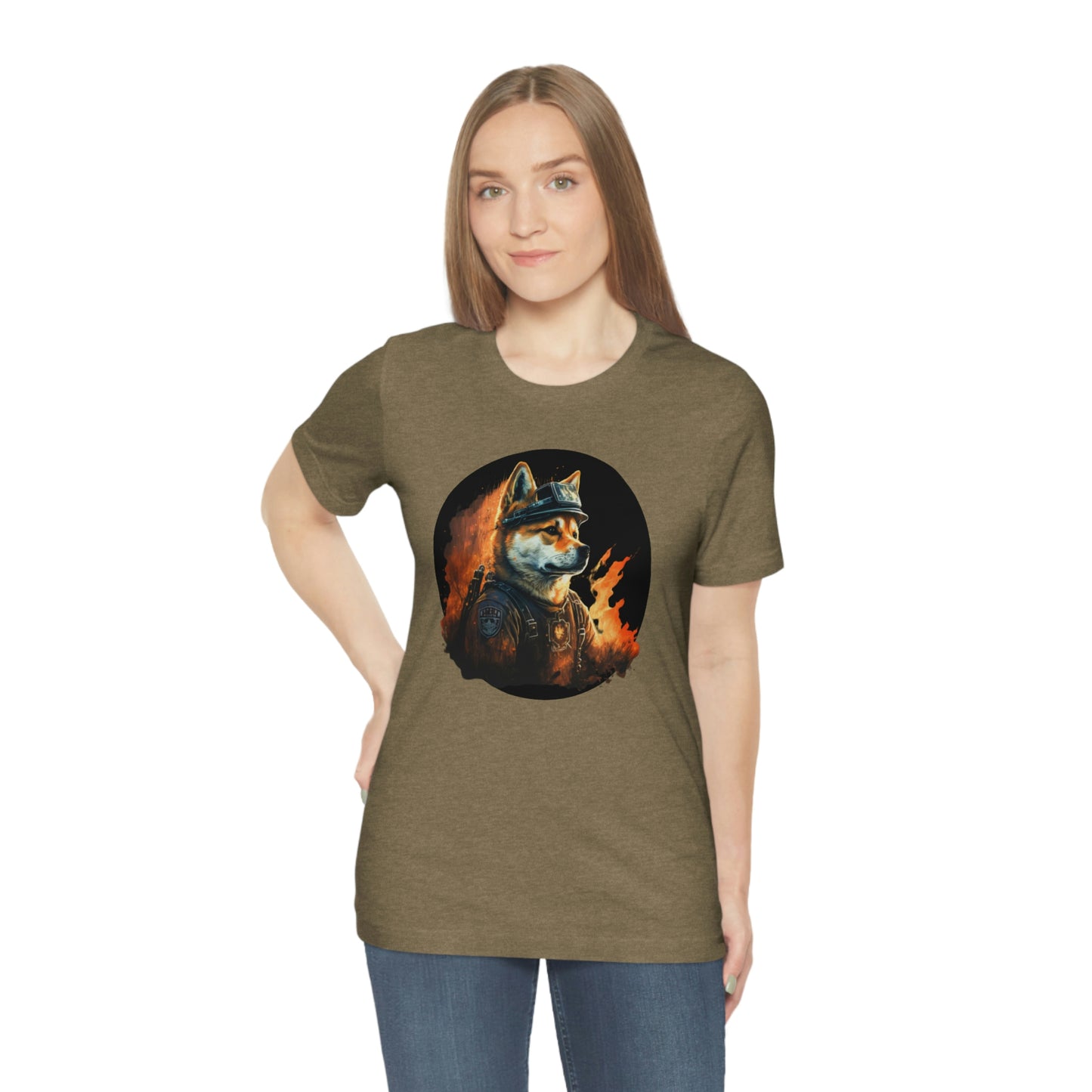 Shiba Inu Firefighter T-Shirt | Support Our Brave First Responders | Shiba Inu Tee with High-Quality Print