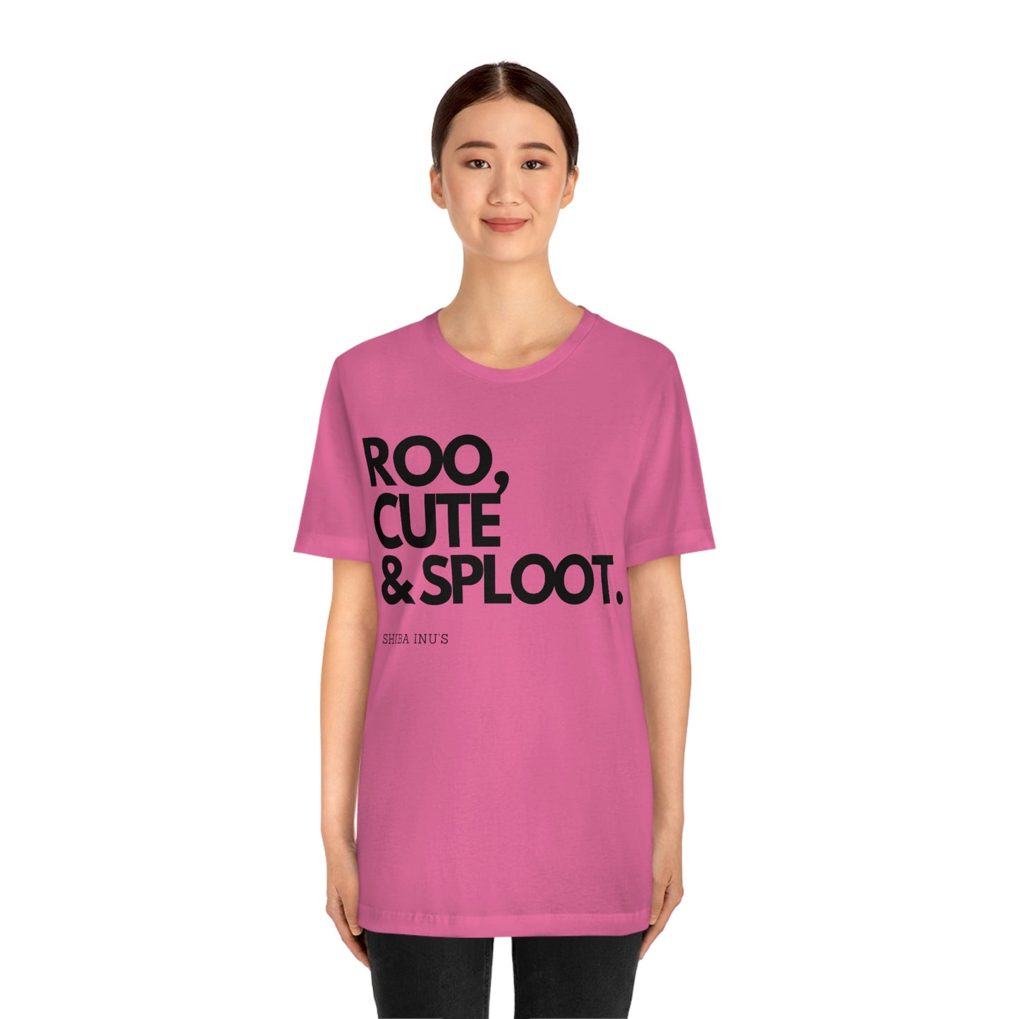 Roo, Cute & Sploot | Black Ink | Unisex Jersey Short Sleeve Tee