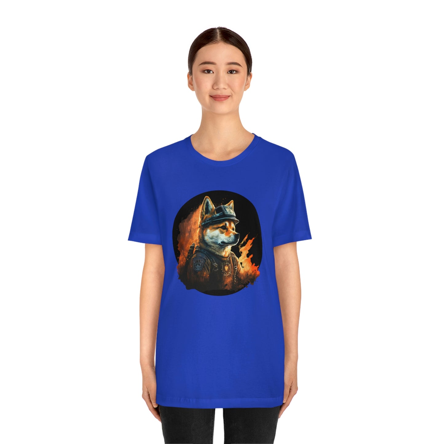 Shiba Inu Firefighter T-Shirt | Support Our Brave First Responders | Shiba Inu Tee with High-Quality Print