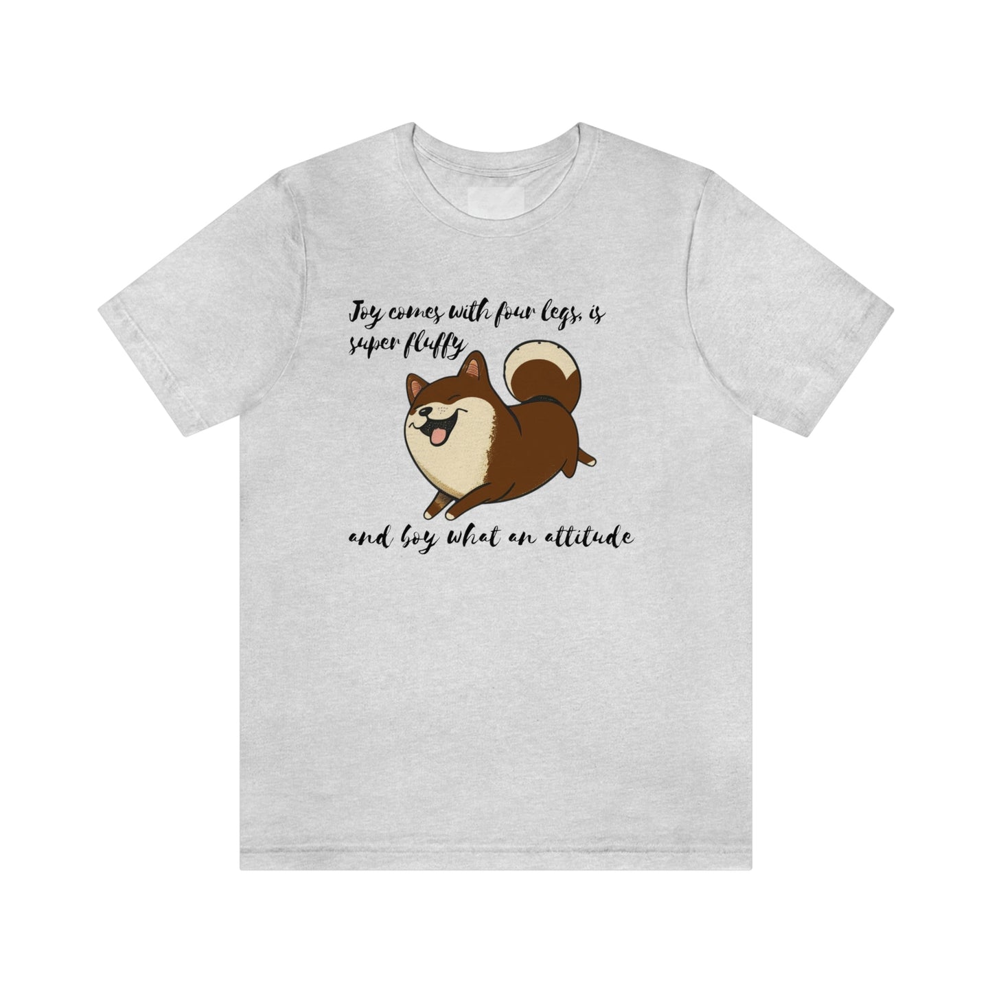 Boy What an Attitude | Dk Brown Shiba Inu | Unisex Jersey Short Sleeve Tee