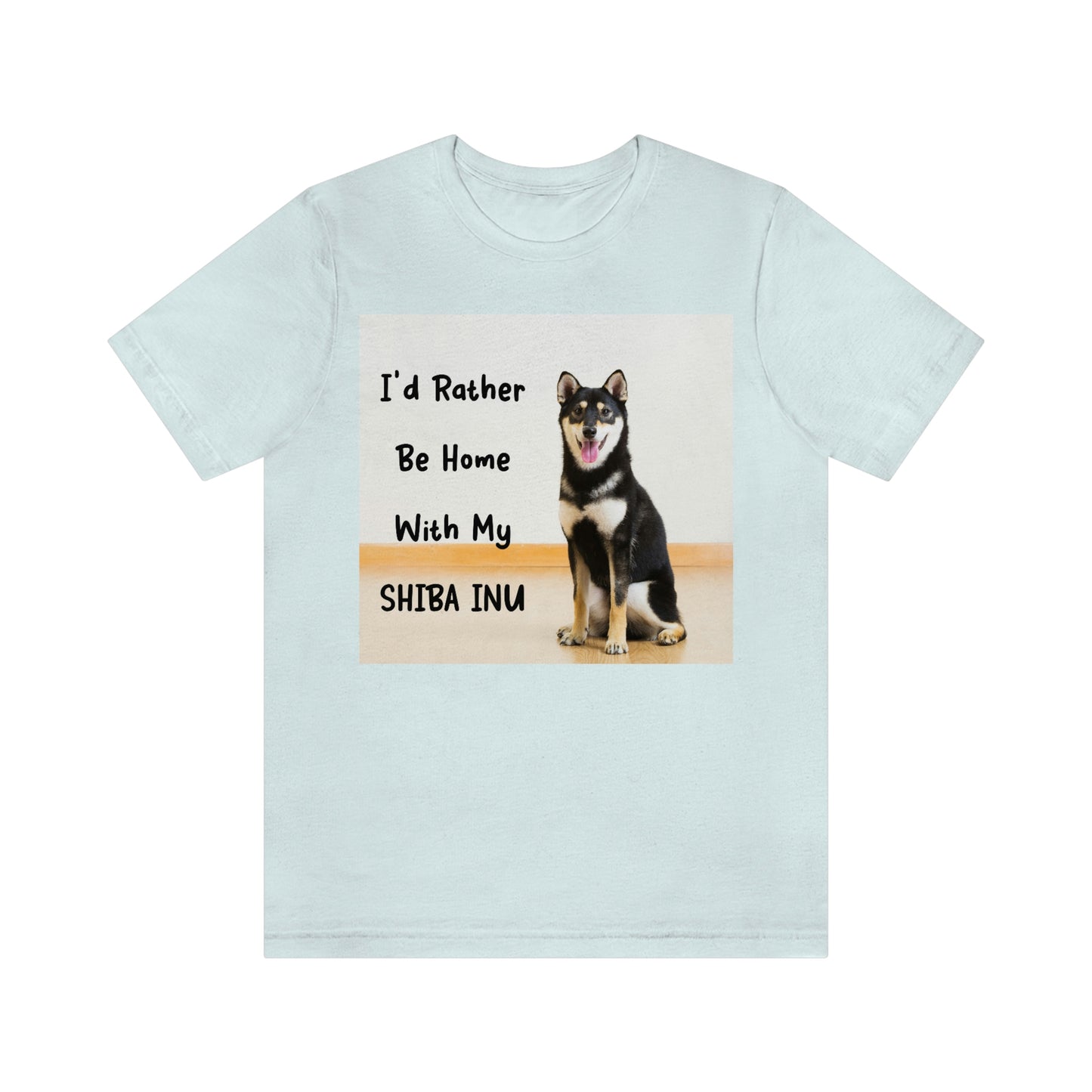 'I'd Rather Be Home with my Shiba' | Unisex Jersey Short Sleeve Tee