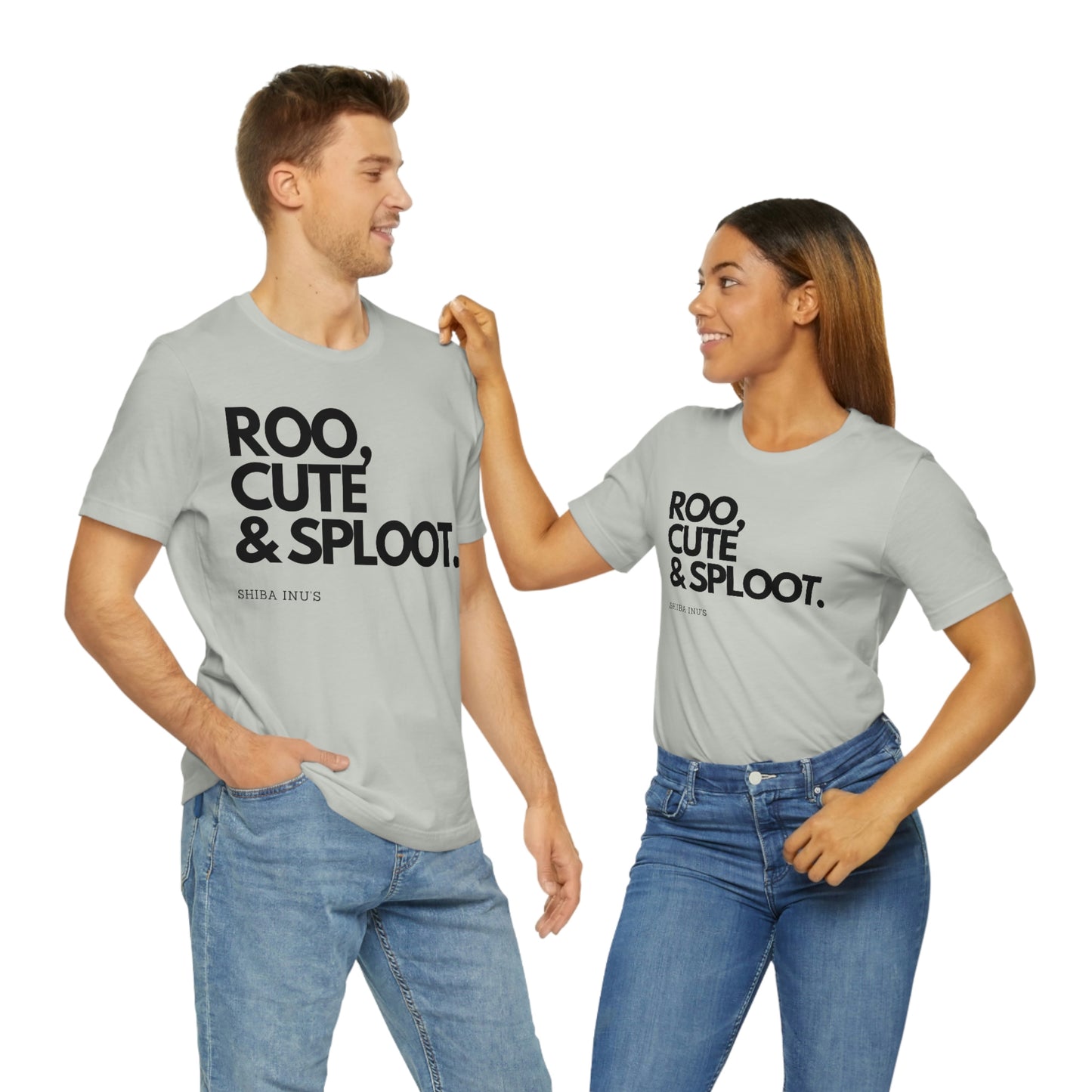 Roo, Cute & Sploot | Black Ink | Unisex Jersey Short Sleeve Tee