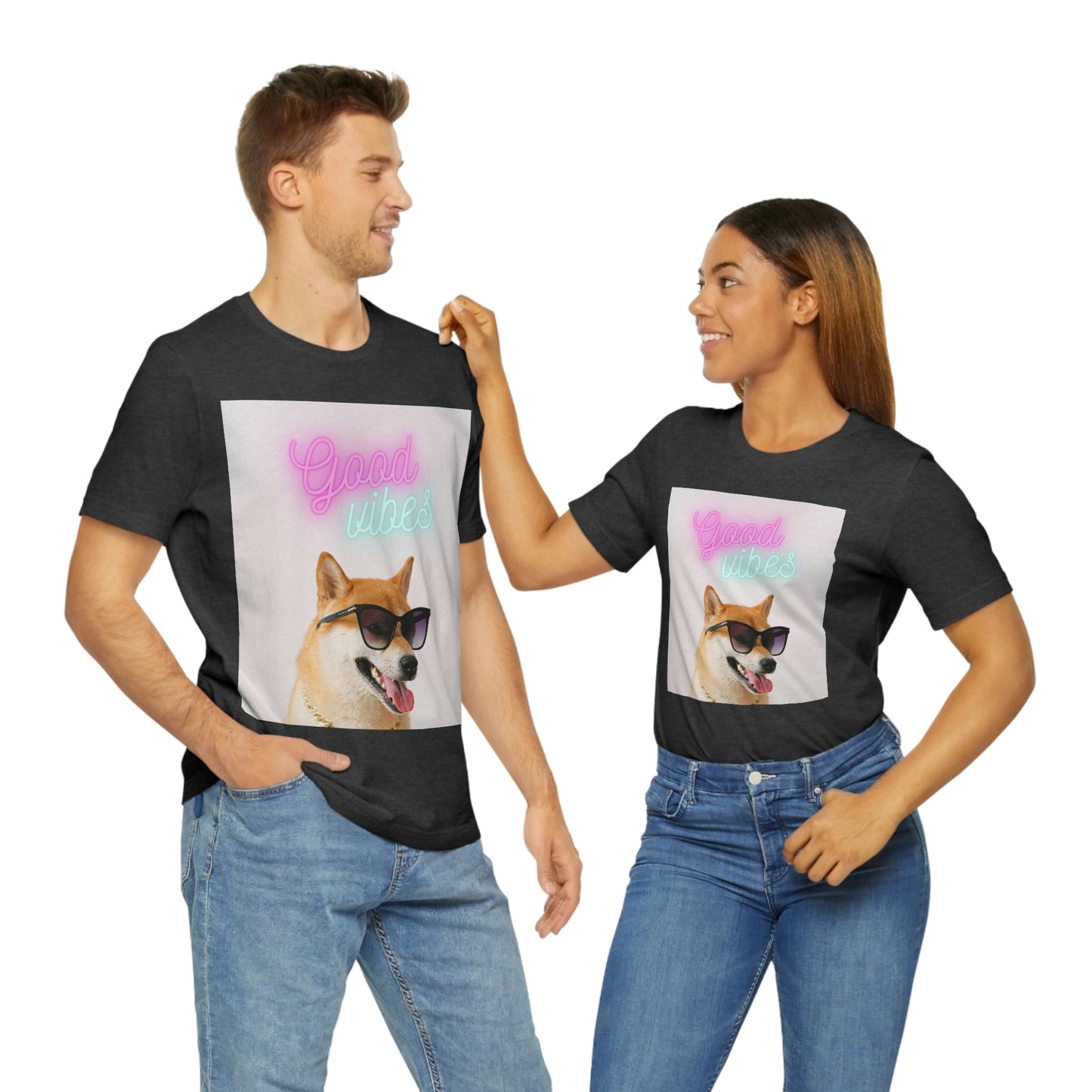 Good Vibes | Shiba Inu | Unisex Jersey Short Sleeve Tee