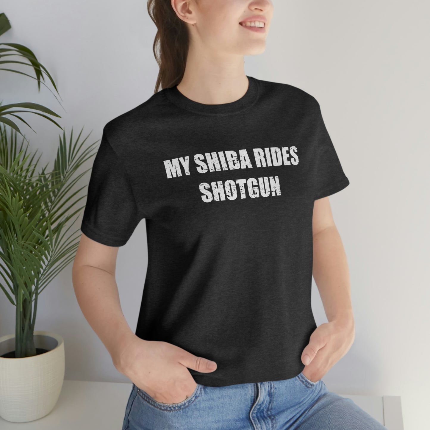 My Shiba Rides Shotgun: Soft Cotton & Quality Print Shiba Inu Pet T-shirt