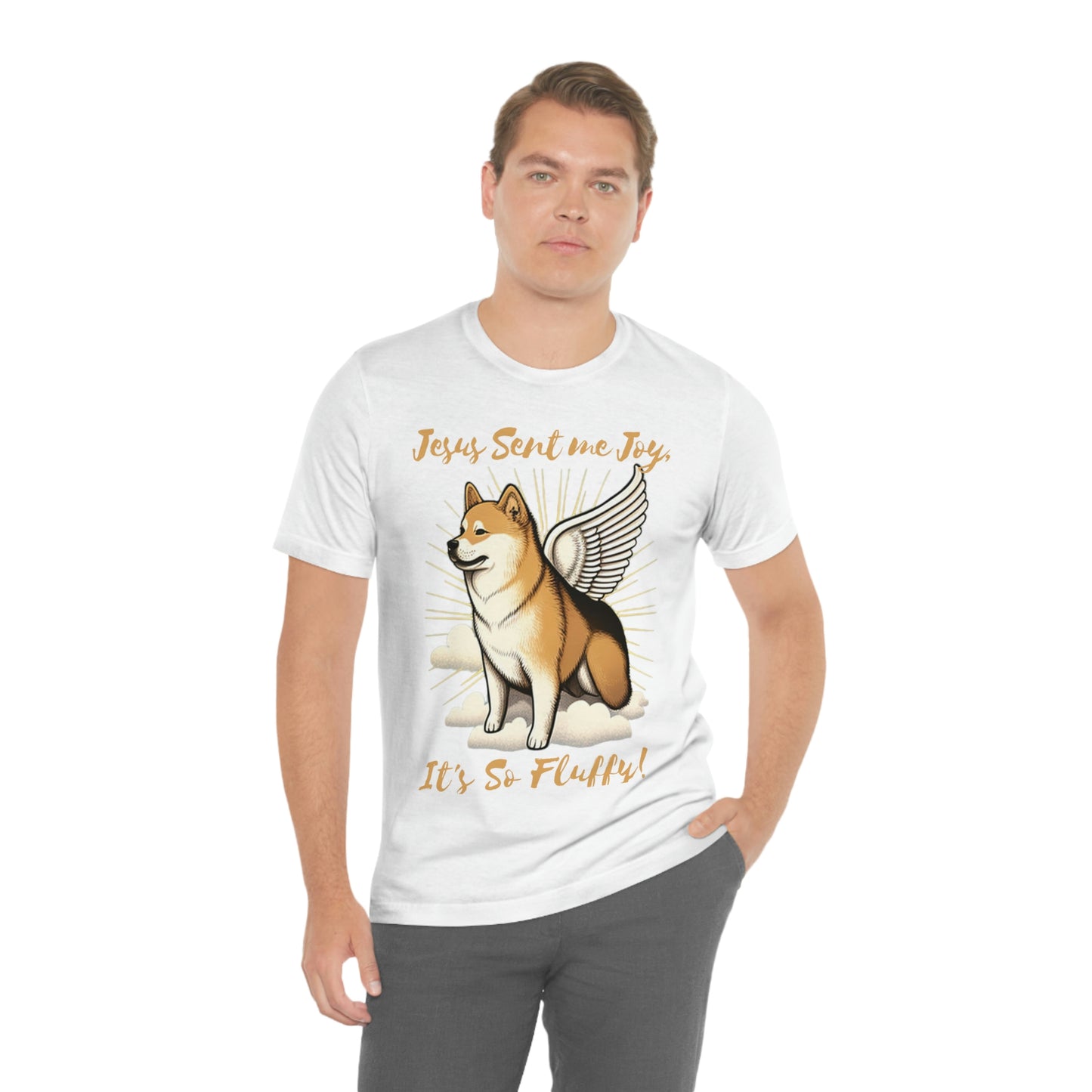 Jesus Sent me Joy | Shiba Inu | Unisex Jersey Short Sleeve Tee