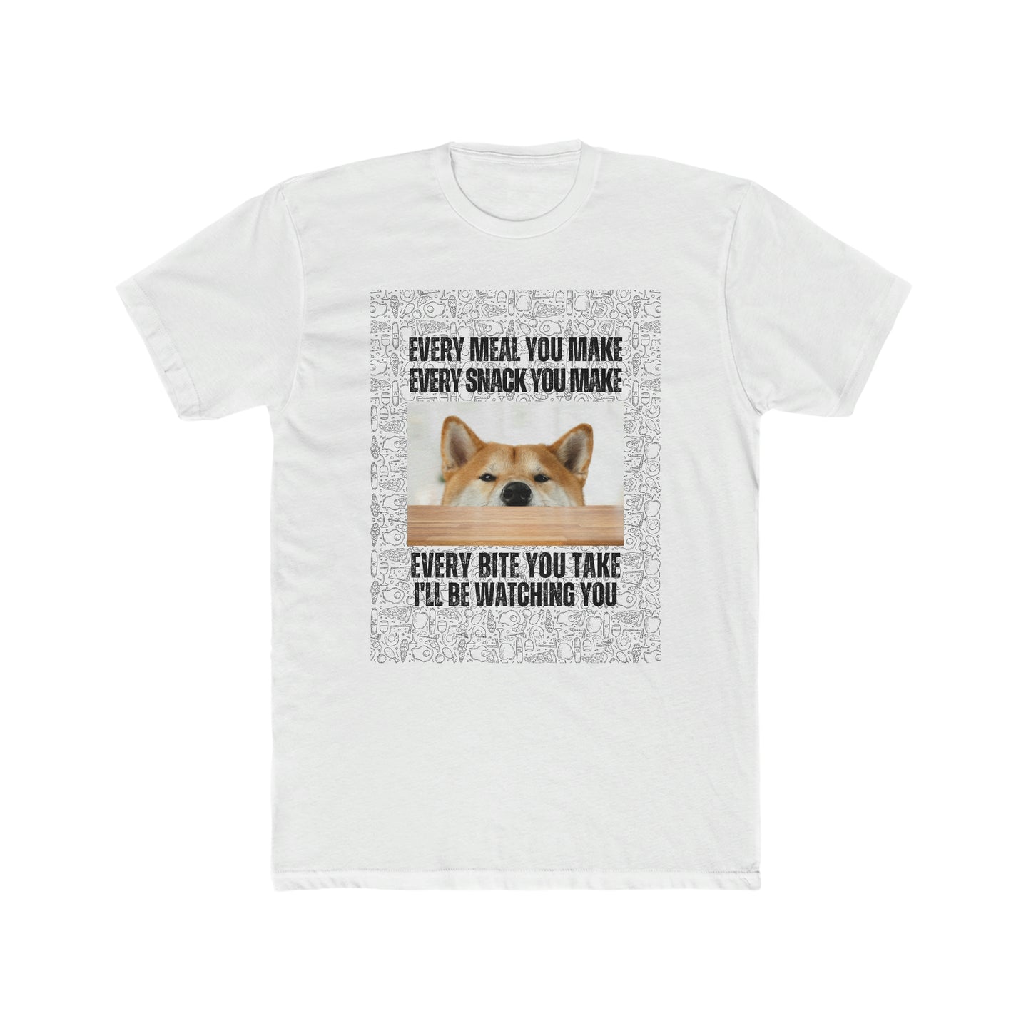 Shiba Inu | Watching You Eat | Men's Cotton Crew Tee