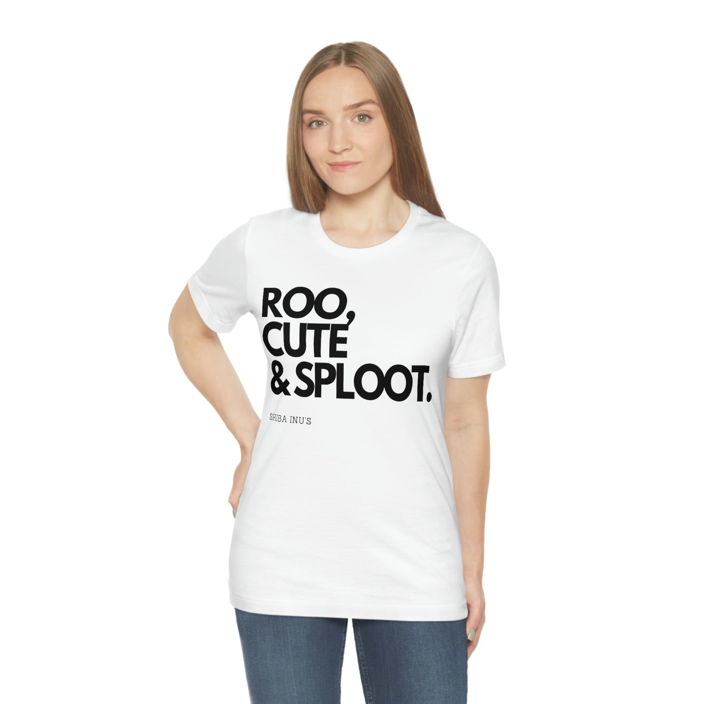 Roo, Cute & Sploot | Black Ink | Unisex Jersey Short Sleeve Tee