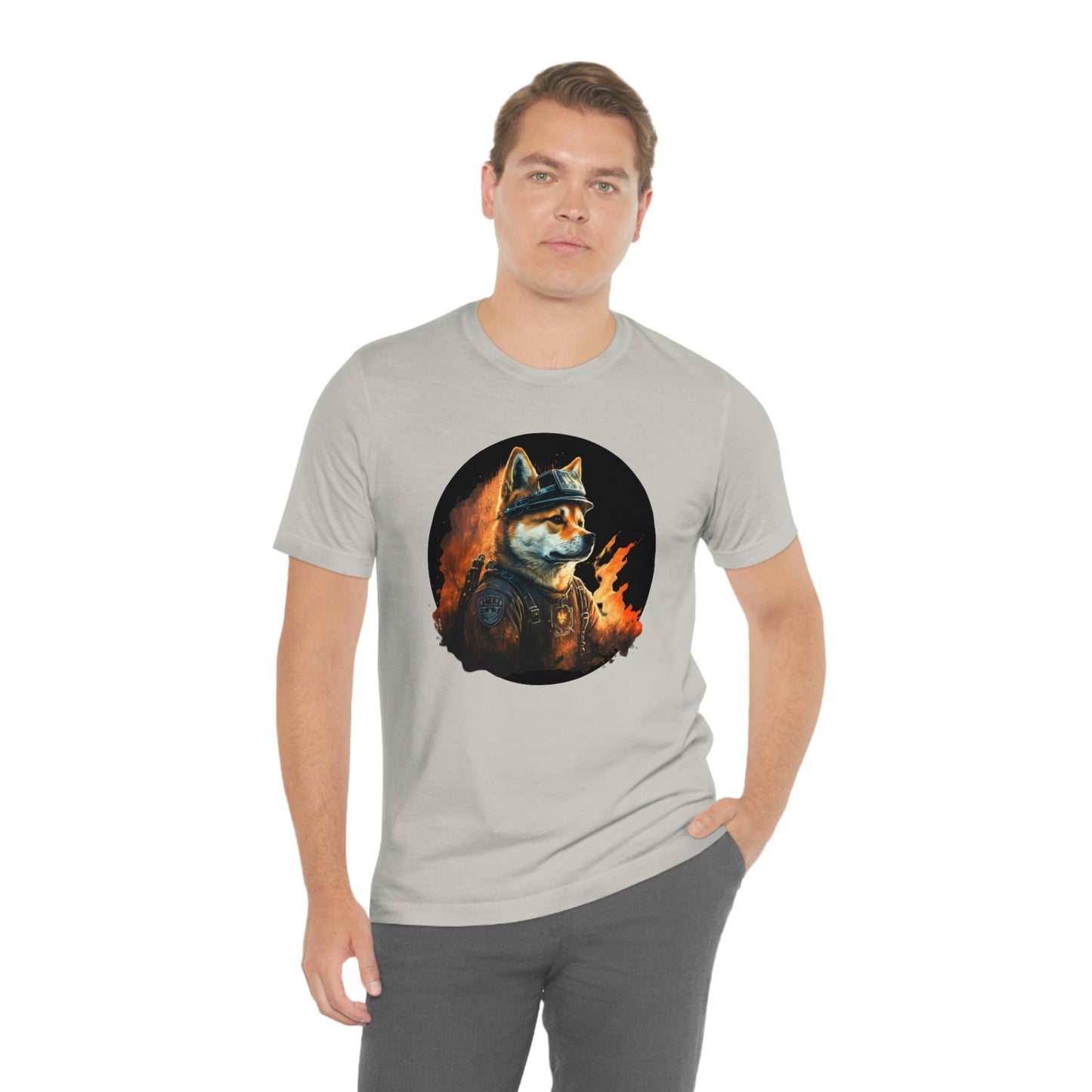 Shiba Inu Firefighter T-Shirt | Support Our Brave First Responders | Shiba Inu Tee with High-Quality Print