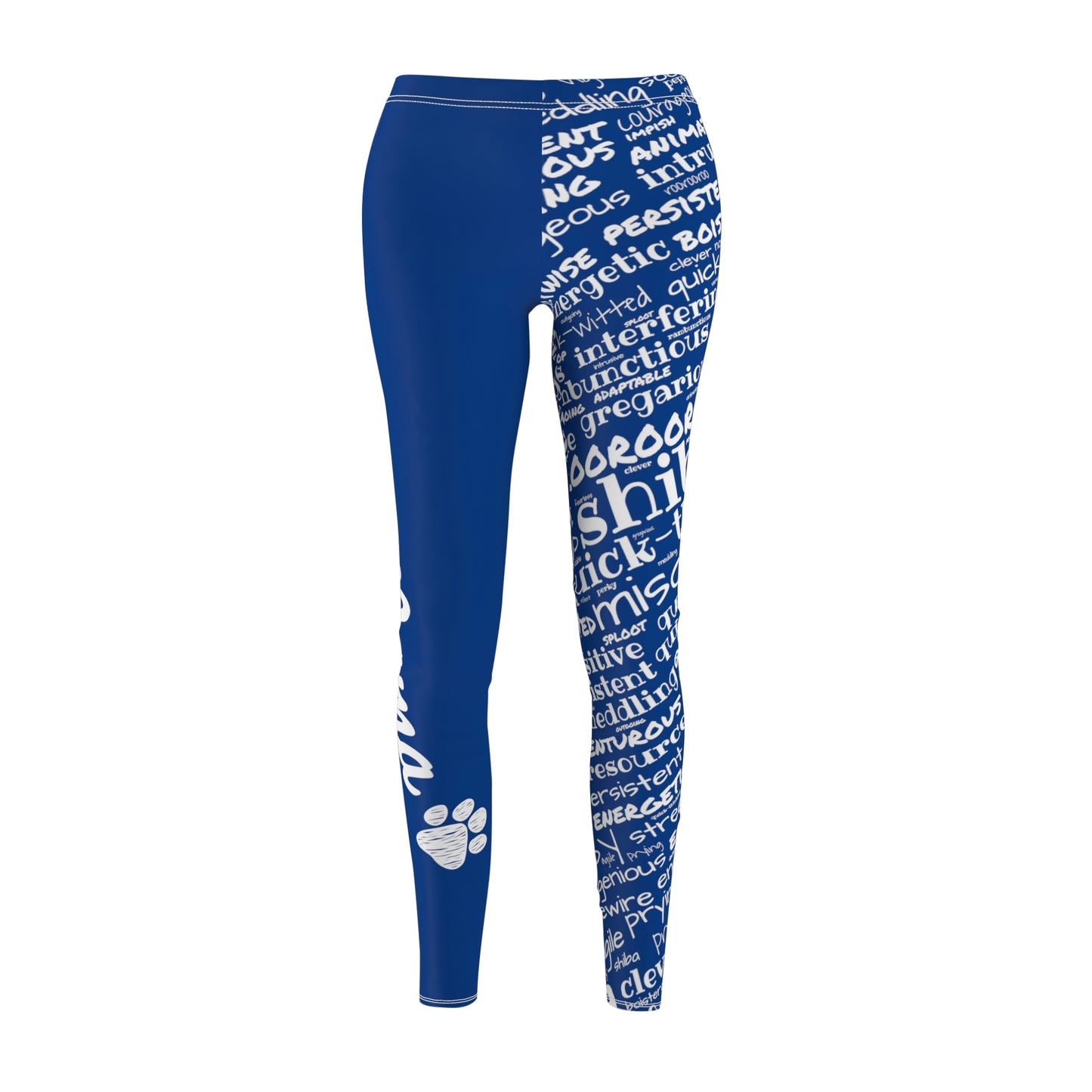 Shiba Wordle | Women's Cut & Sew Casual Leggings