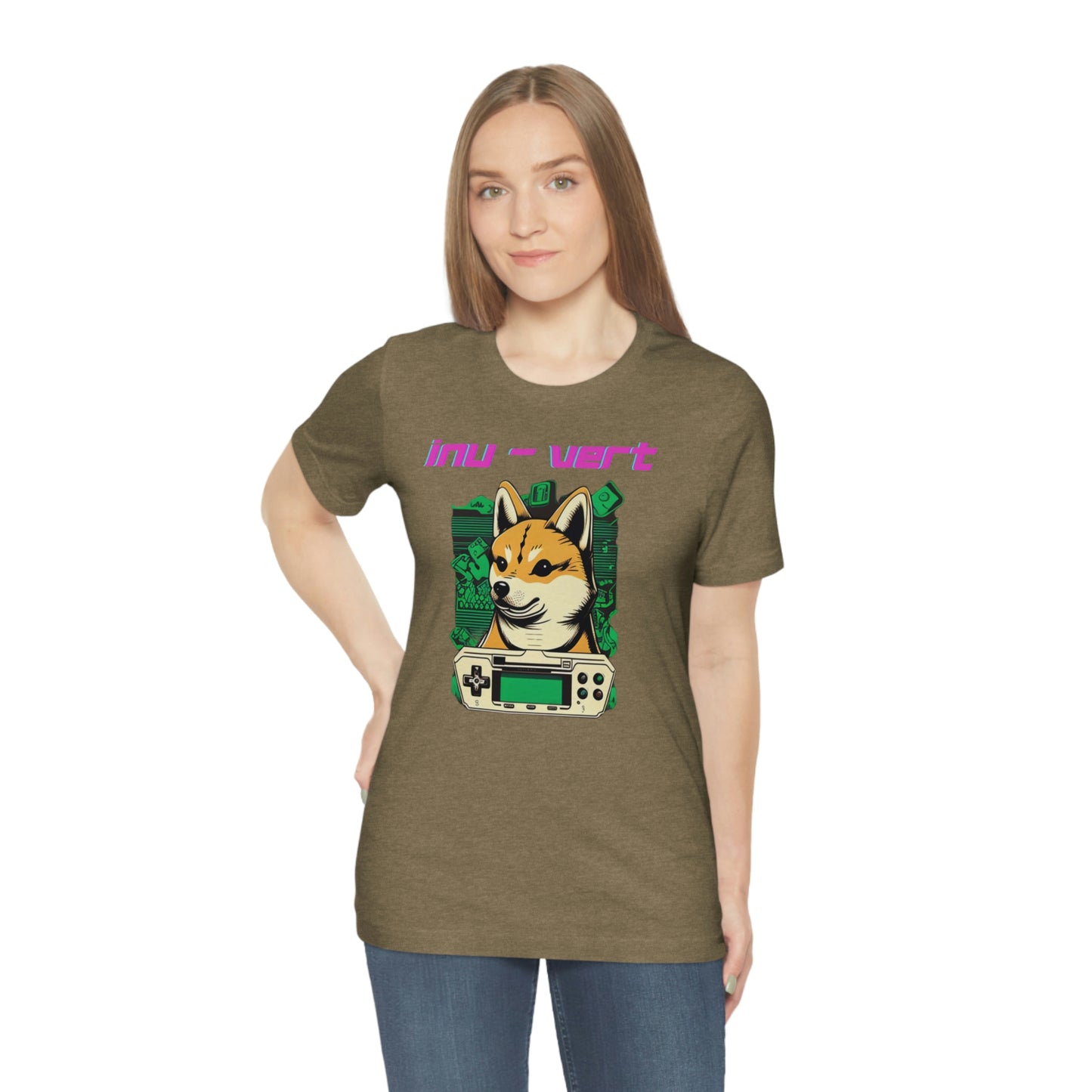 Inu - Vert Shiba Inu Funny Gamer Tshirt | Dog Owner Top