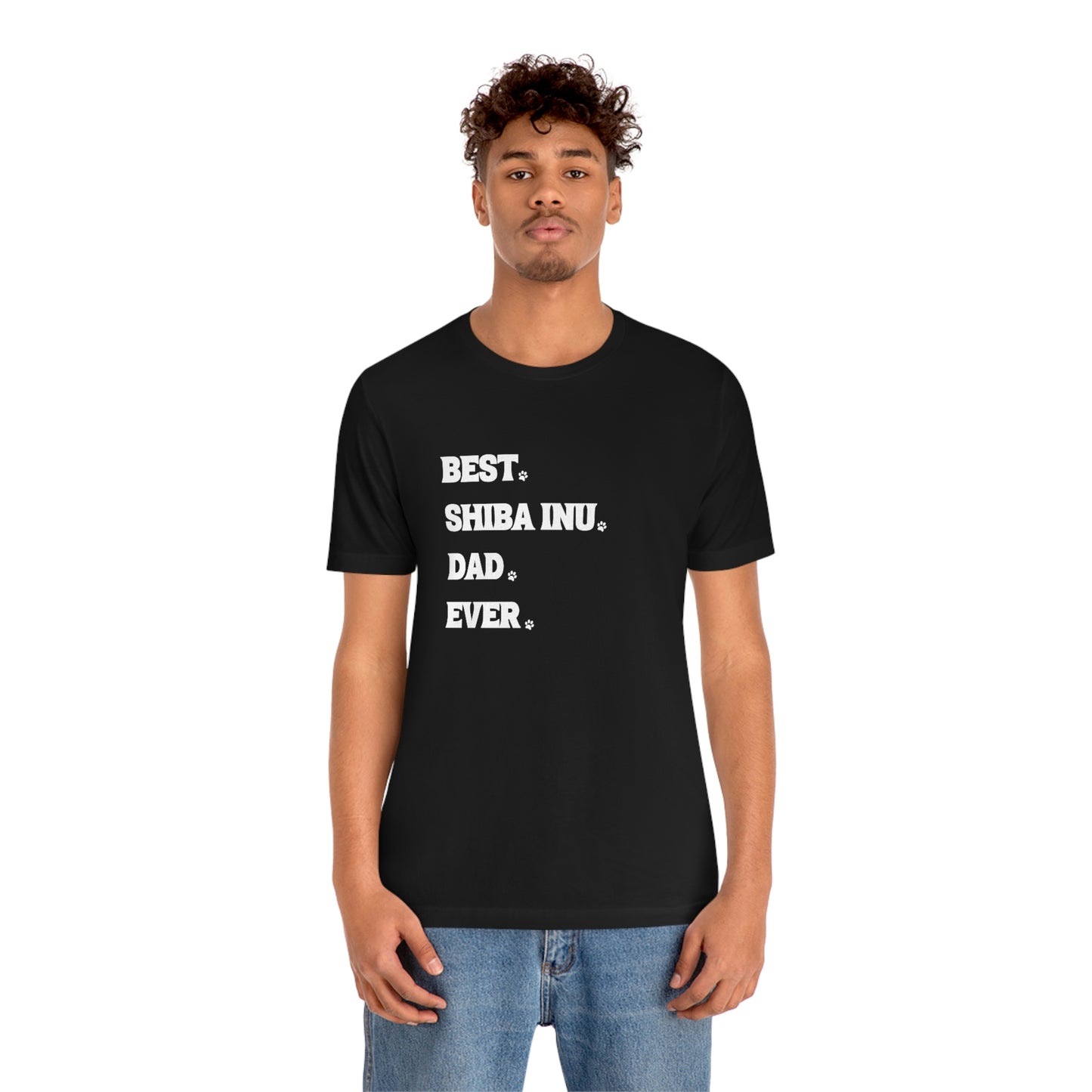 "Best Shiba Inu Dad Ever" Unisex T-Shirt - Minimalistic Style, Soft Cotton, Ribbed Collar, Durable Fit, Quality Print