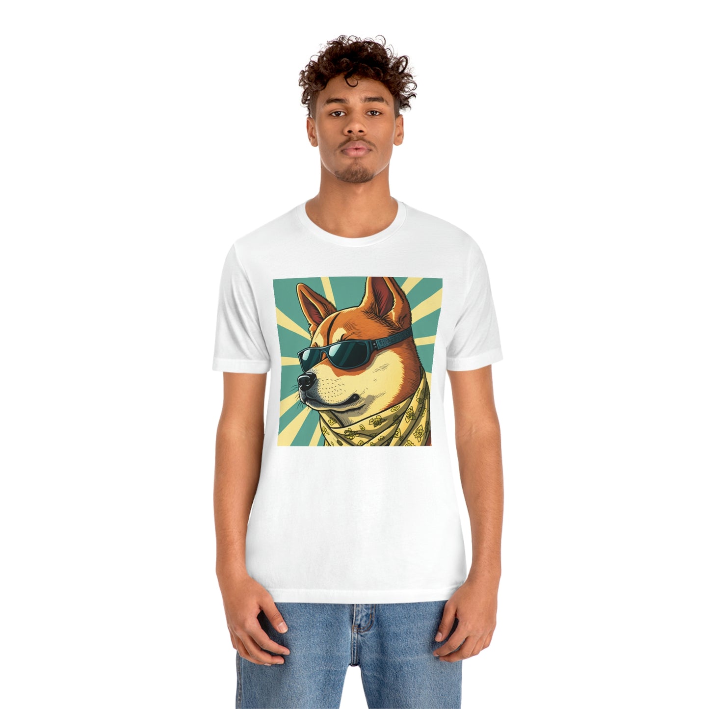 Trendy Shiba Inu T-Shirt | Cartoon Bandana and Sunglasses Design | Shiba Tee with High-Quality Print | Great Gift Idea