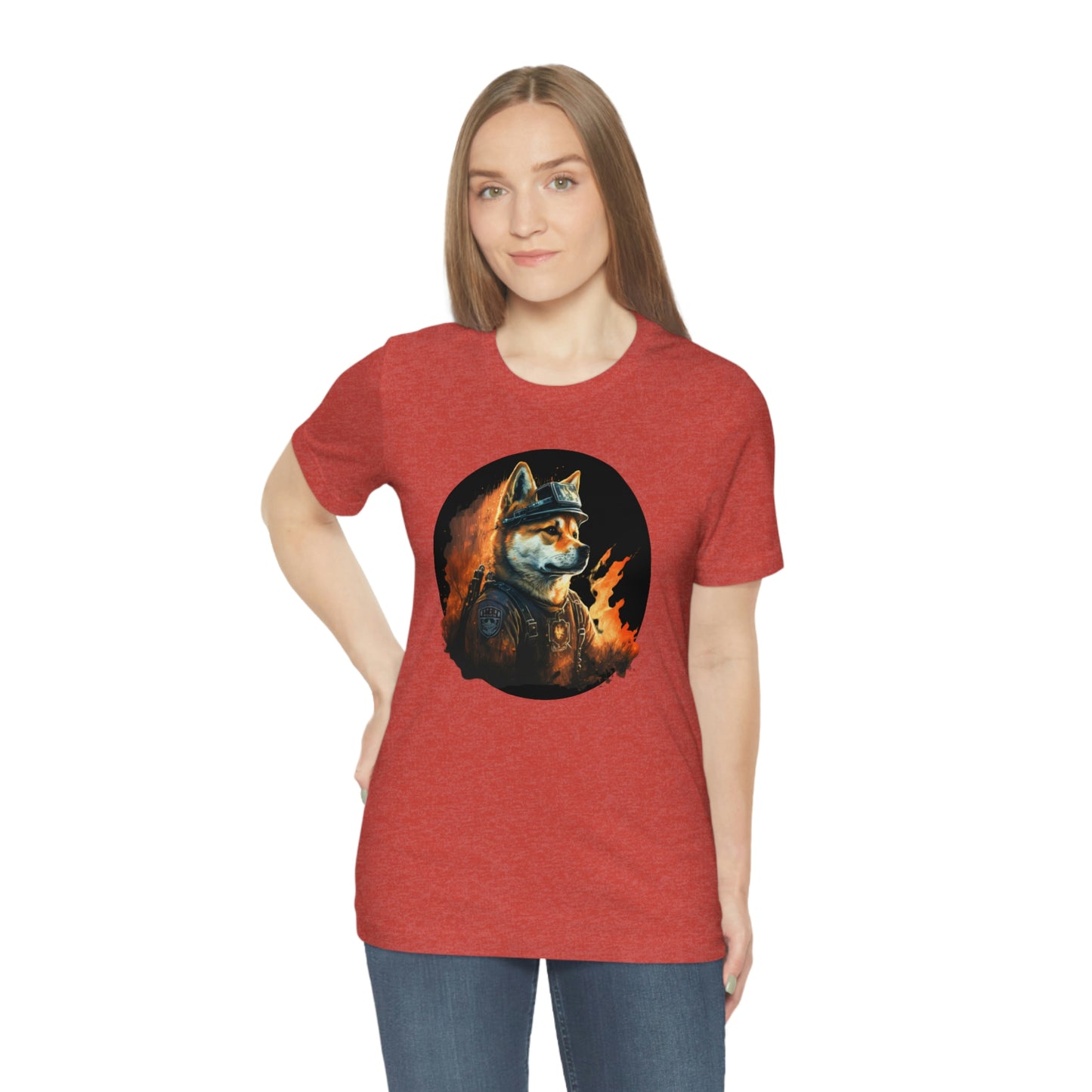 Shiba Inu Firefighter T-Shirt | Support Our Brave First Responders | Shiba Inu Tee with High-Quality Print