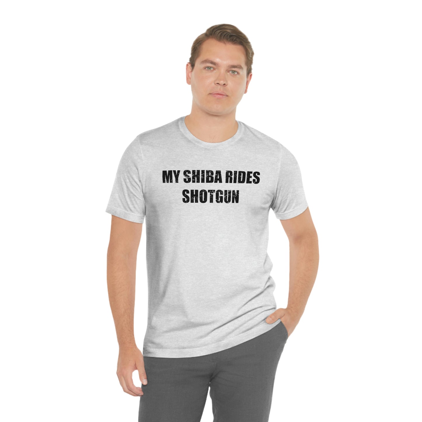 My Shiba Rides Shotgun: Soft Cotton & Quality Print Shiba Inu Pet T-shirt