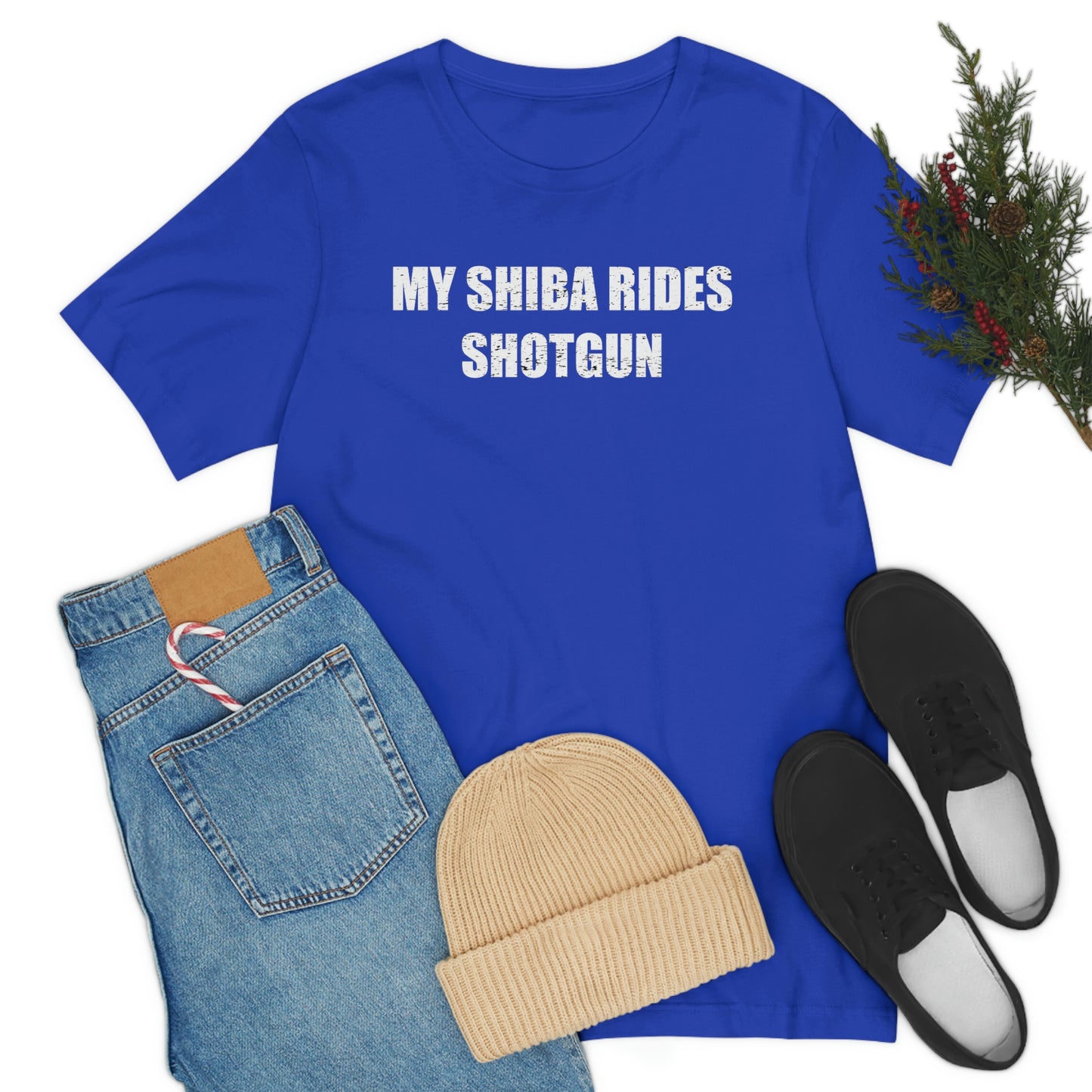 My Shiba Rides Shotgun: Soft Cotton & Quality Print Shiba Inu Pet T-shirt