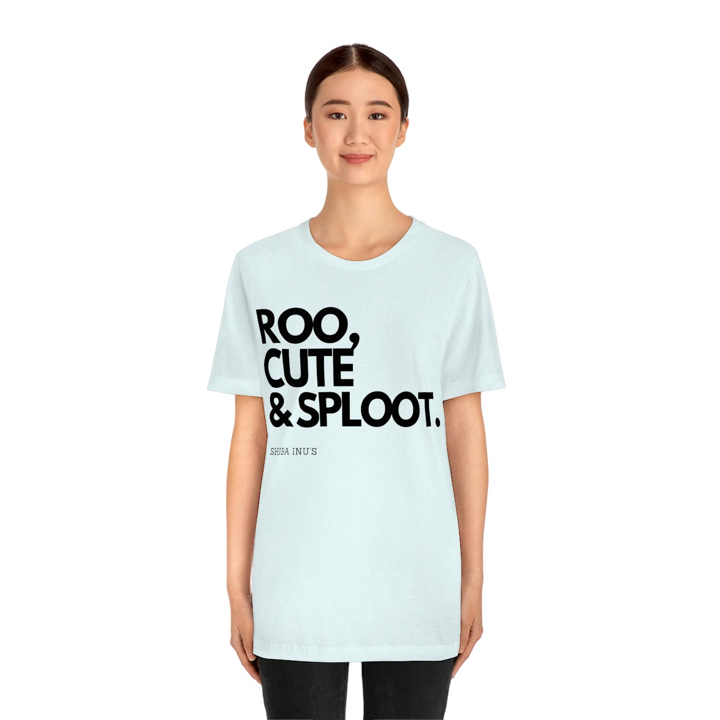 Roo, Cute & Sploot | Black Ink | Unisex Jersey Short Sleeve Tee