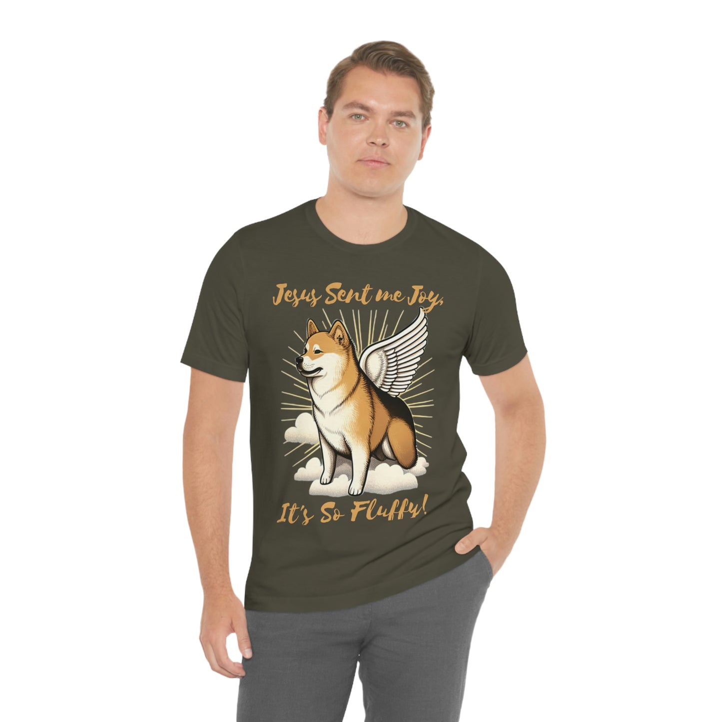 Jesus Sent me Joy | Shiba Inu | Unisex Jersey Short Sleeve Tee