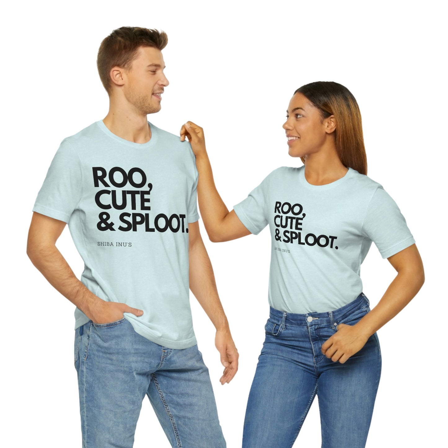 Roo, Cute & Sploot | Black Ink | Unisex Jersey Short Sleeve Tee