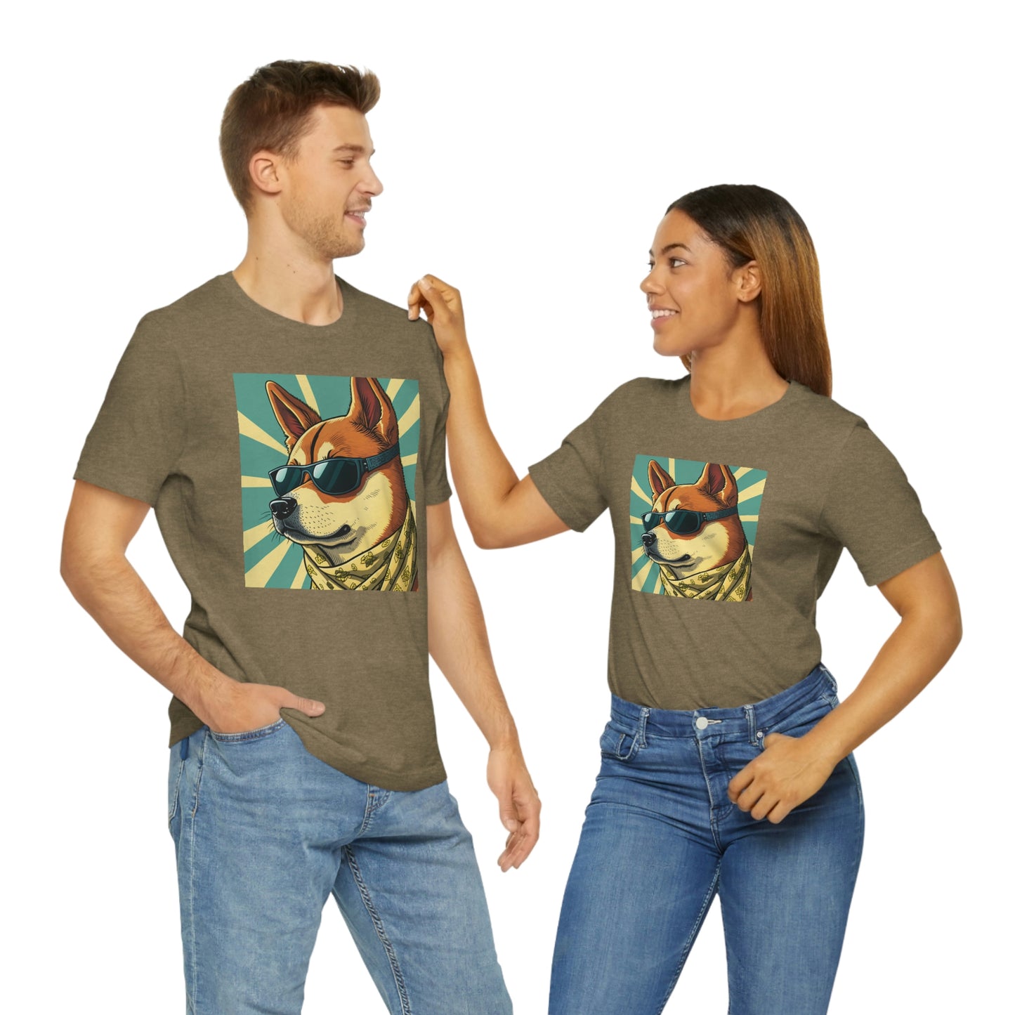 Trendy Shiba Inu T-Shirt | Cartoon Bandana and Sunglasses Design | Shiba Tee with High-Quality Print | Great Gift Idea