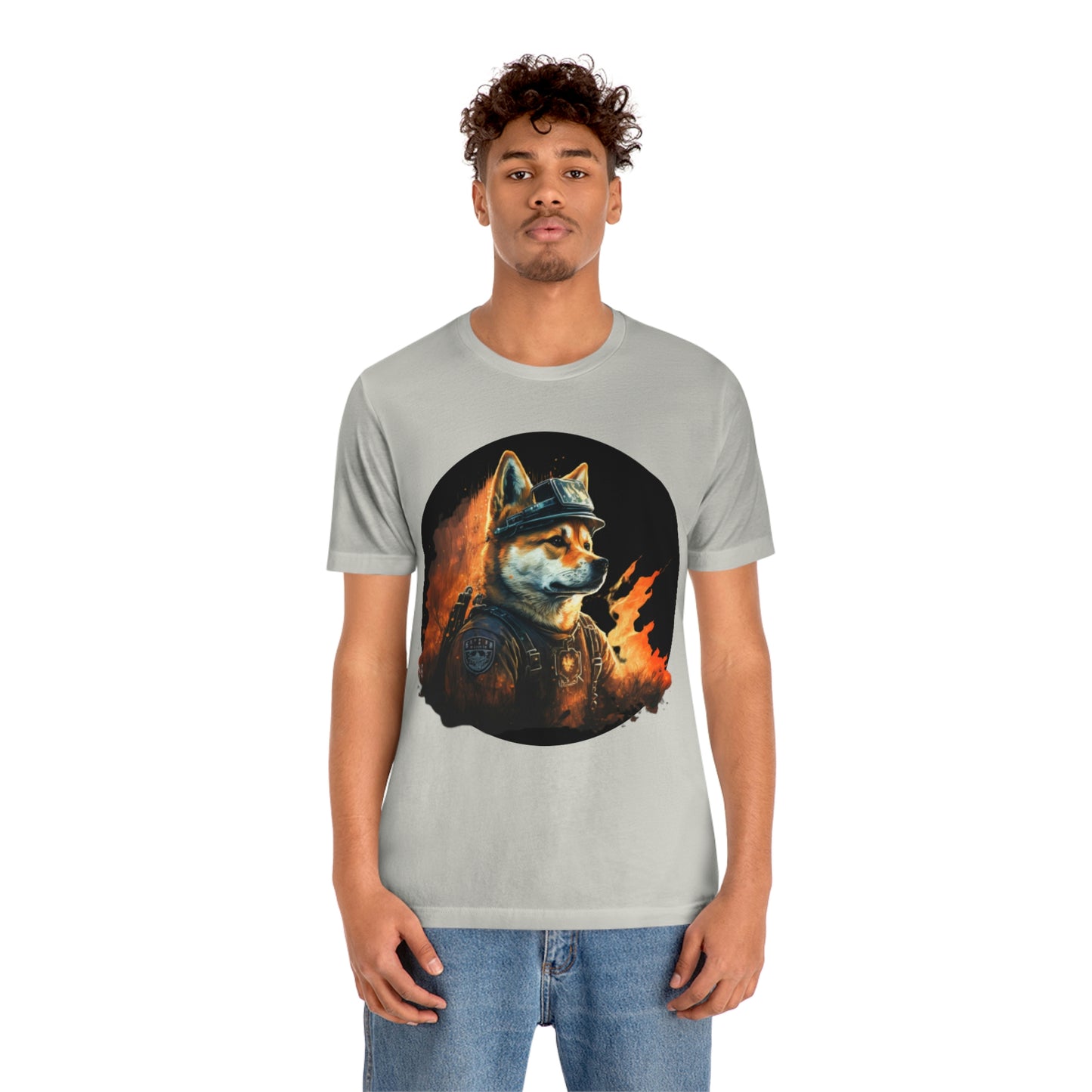 Shiba Inu Firefighter T-Shirt | Support Our Brave First Responders | Soft Cotton Tee with High-Quality Print