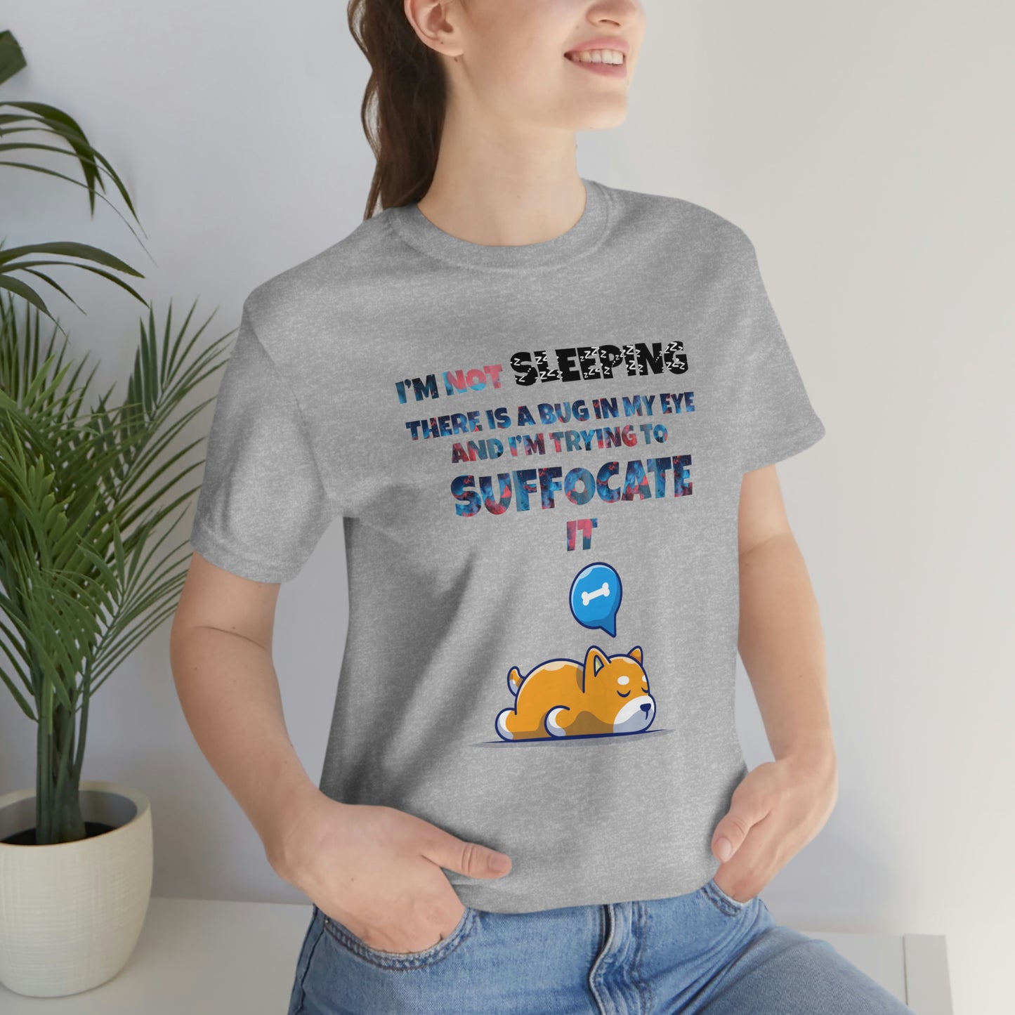 Shiba Inu Funny T-Shirt - "I'm Not Sleeping" - Comfortable Fit, Unique Pet Shiba Inu Design - Great Shiba Inu Lover Gift