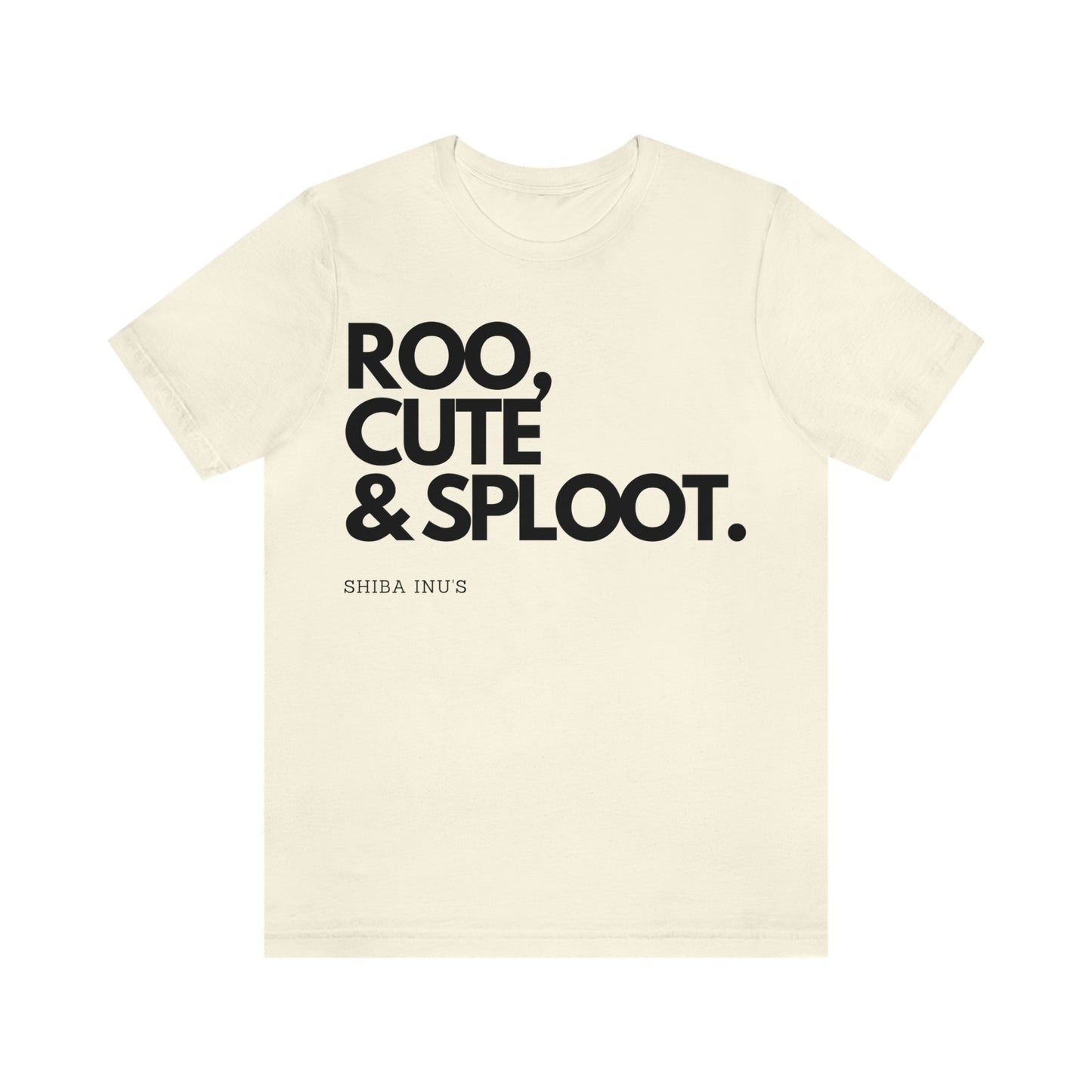 Roo, Cute & Sploot | Black Ink | Unisex Jersey Short Sleeve Tee