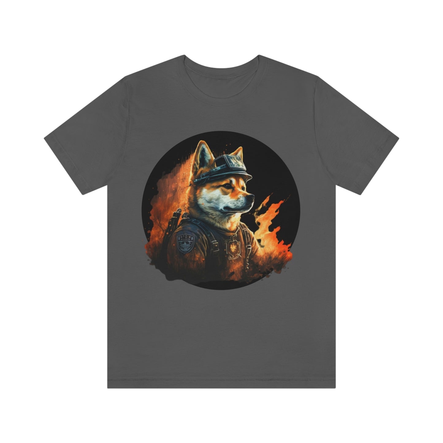 Shiba Inu Firefighter T-Shirt | Support Our Brave First Responders | Soft Cotton Tee with High-Quality Print