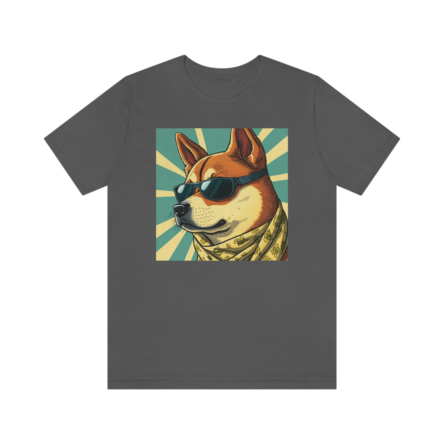 Trendy Shiba Inu T-Shirt | Cartoon Bandana and Sunglasses Design | Shiba Tee with High-Quality Print | Great Gift Idea