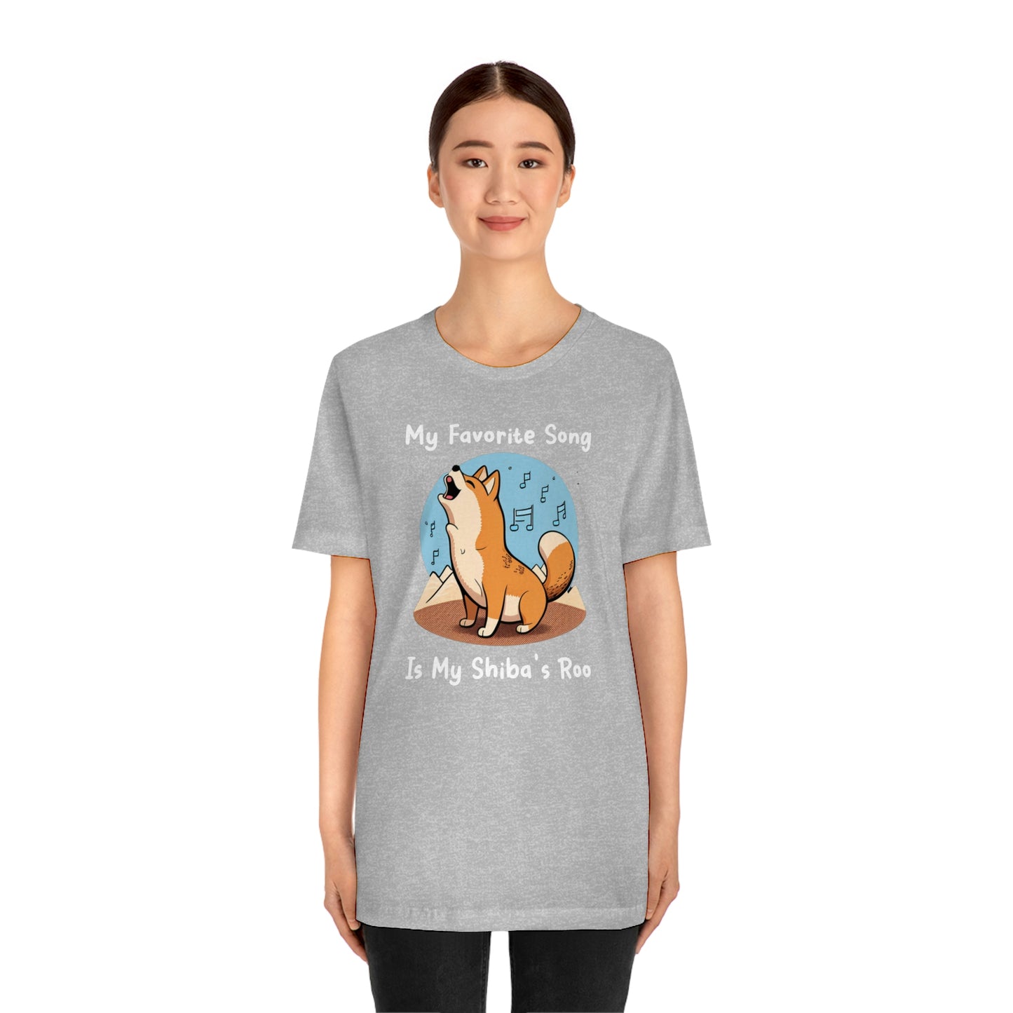 My Favorite Song - White Ink | Shiba Inu | Unisex Jersey Short Sleeve Tee