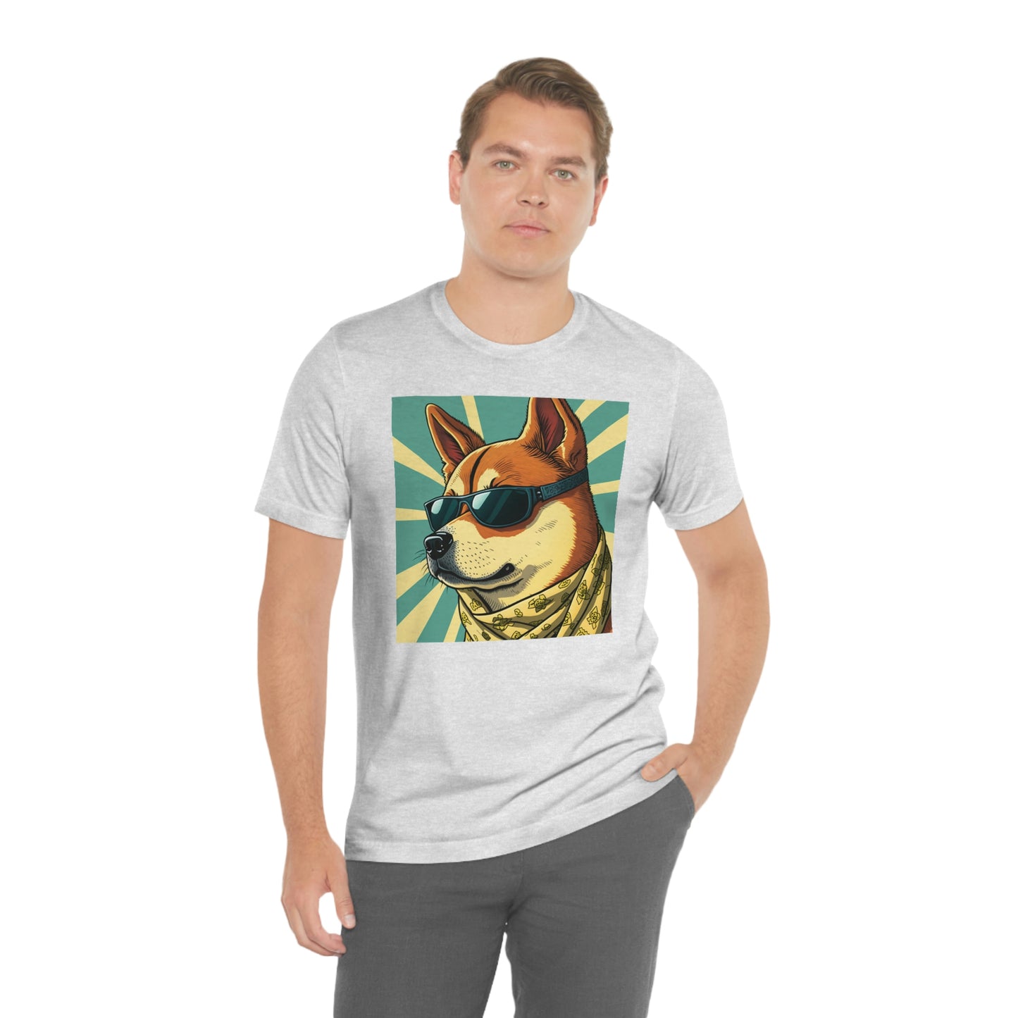 Trendy Shiba Inu T-Shirt | Cartoon Bandana and Sunglasses Design | Shiba Tee with High-Quality Print | Great Gift Idea