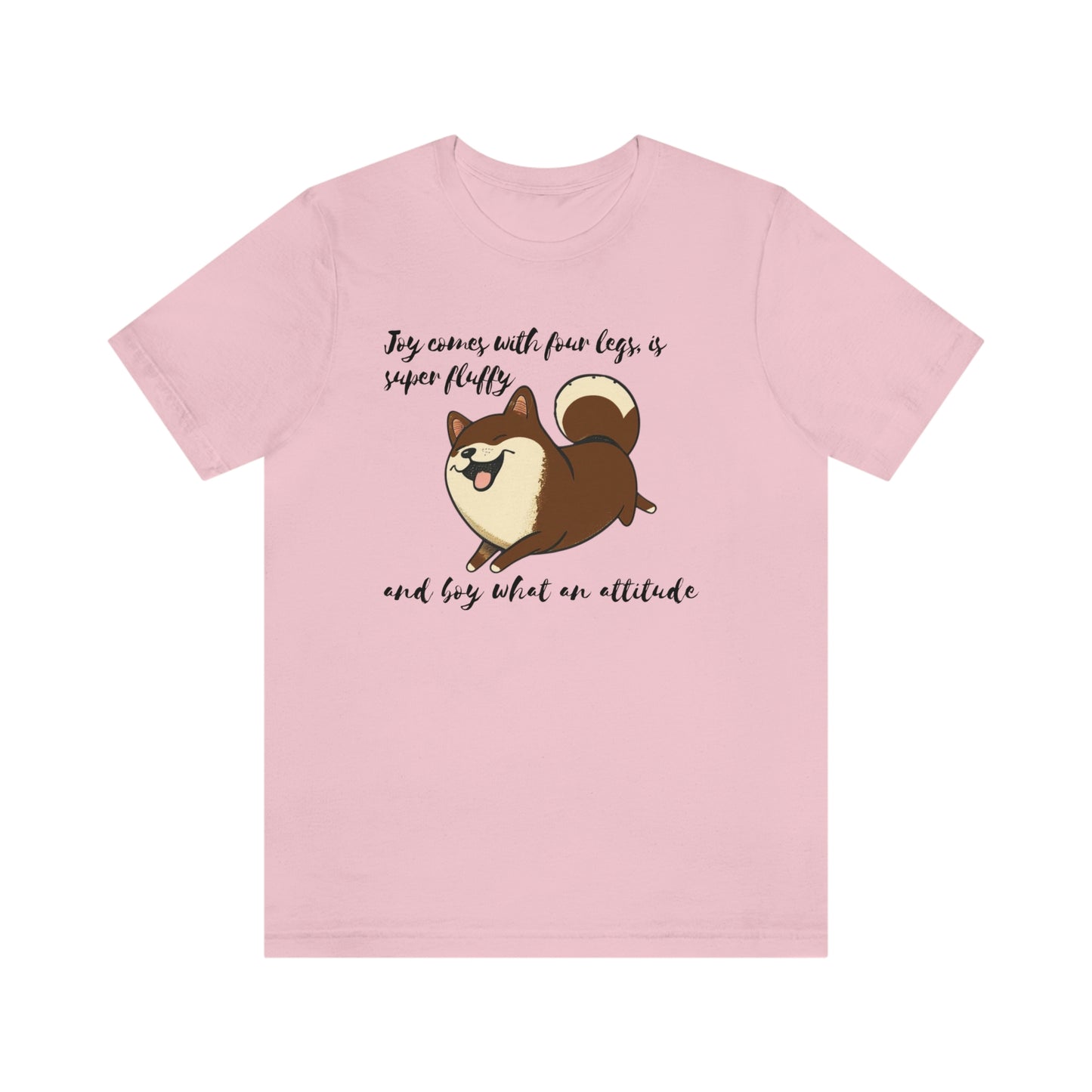 Boy What an Attitude | Dk Brown Shiba Inu | Unisex Jersey Short Sleeve Tee