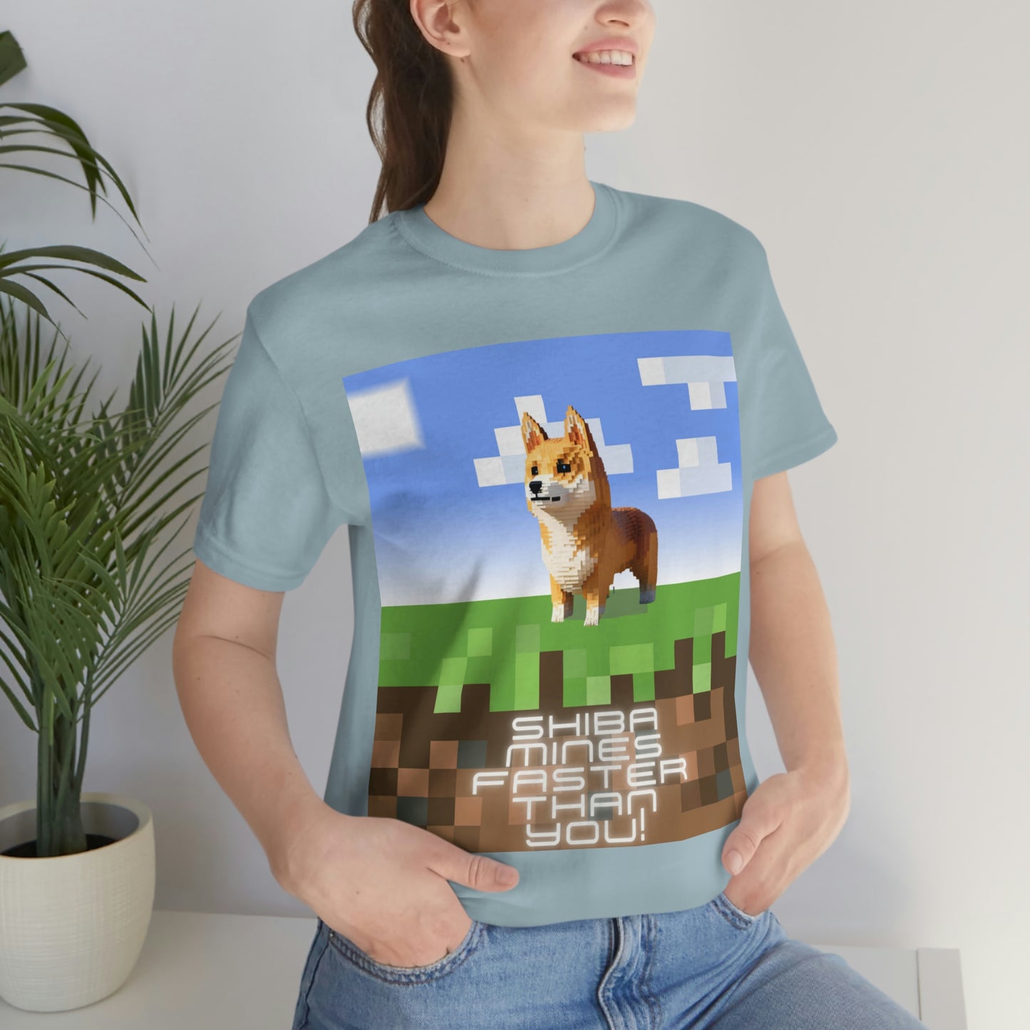 Shiba Mines Faster | Unisex Jersey Short Sleeve Tee