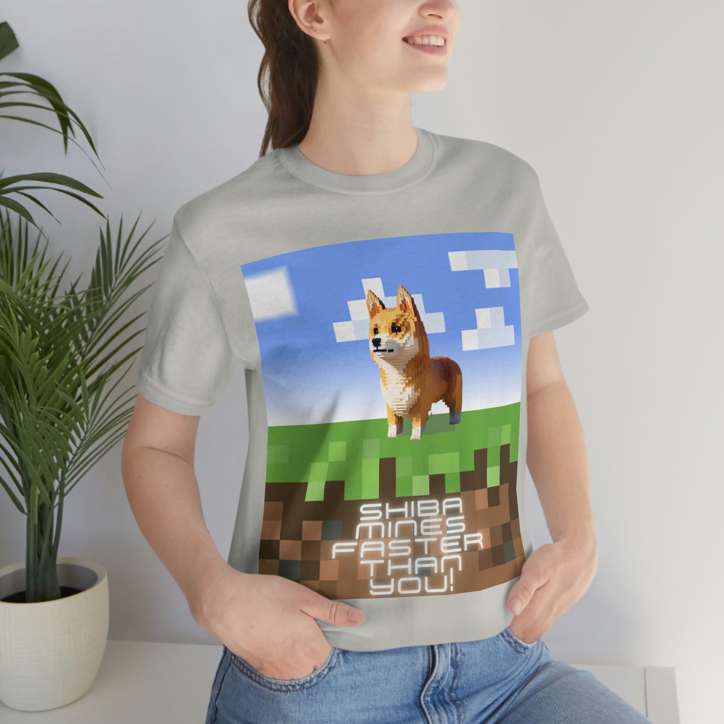 Shiba Mines Faster | Unisex Jersey Short Sleeve Tee