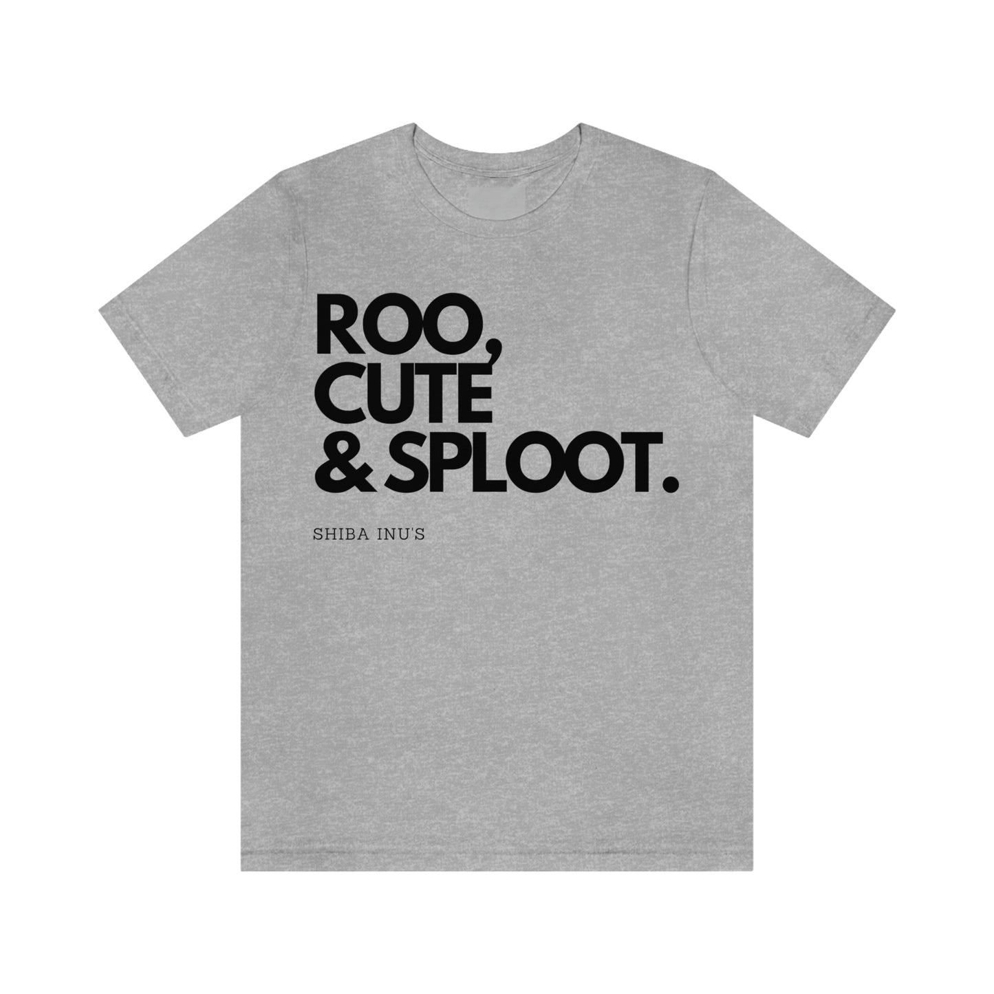 Roo, Cute & Sploot | Black Ink | Unisex Jersey Short Sleeve Tee