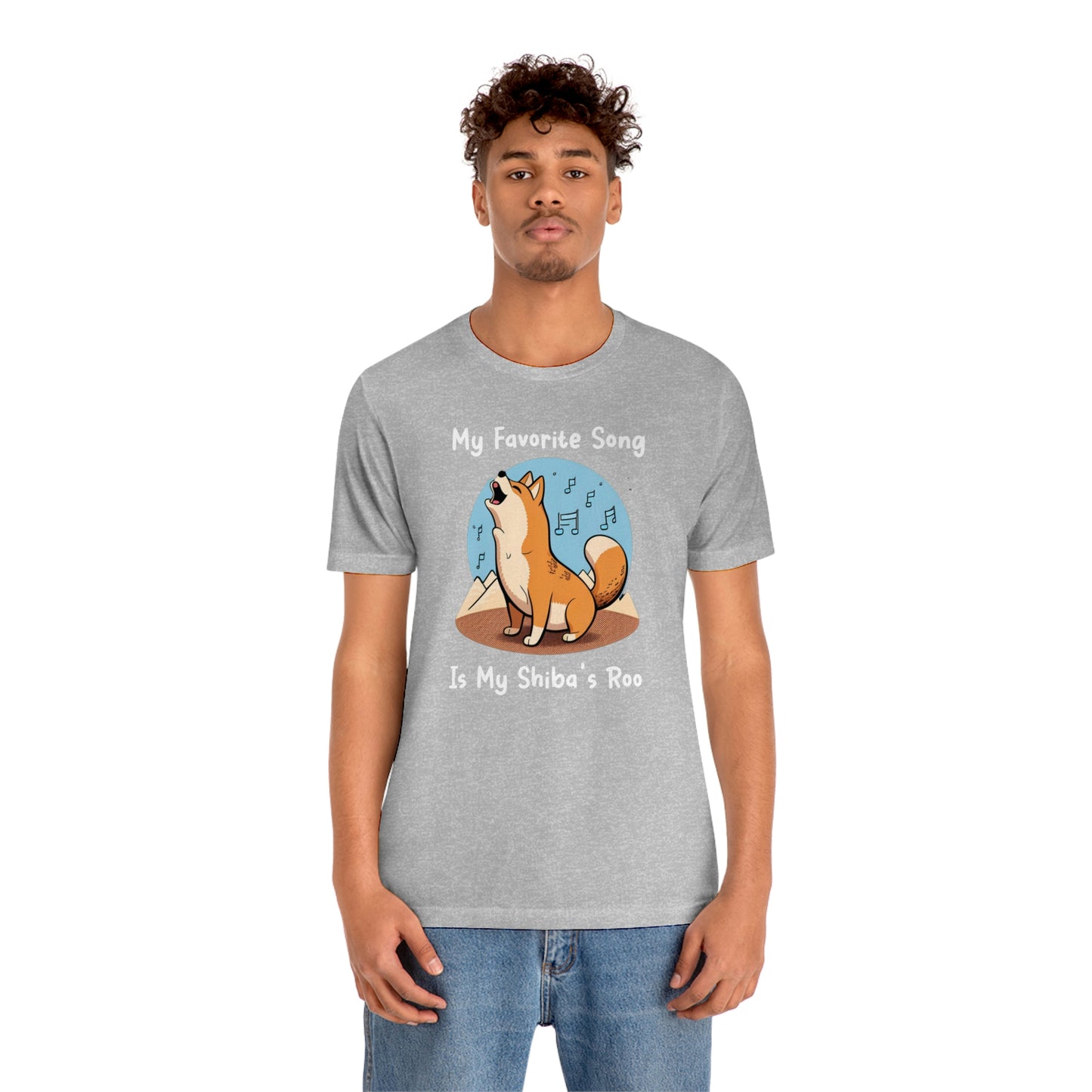 My Favorite Song - White Ink | Shiba Inu | Unisex Jersey Short Sleeve Tee