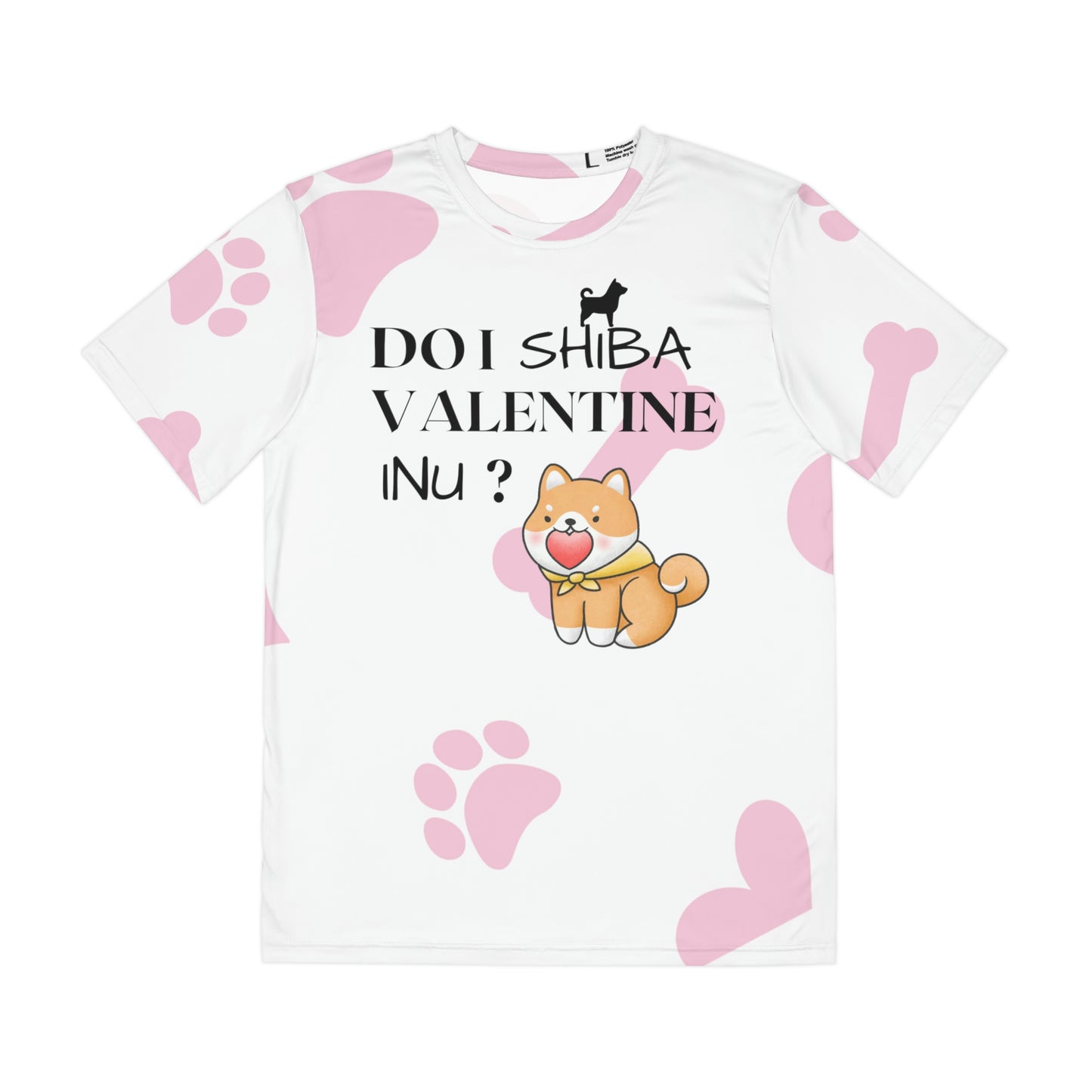 Do I Shiba Valentine Inu? - Men's Polyester Tee (AOP)