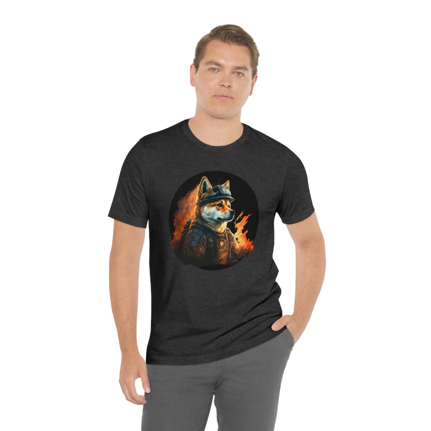 Shiba Inu Firefighter T-Shirt | Support Our Brave First Responders | Shiba Inu Tee with High-Quality Print