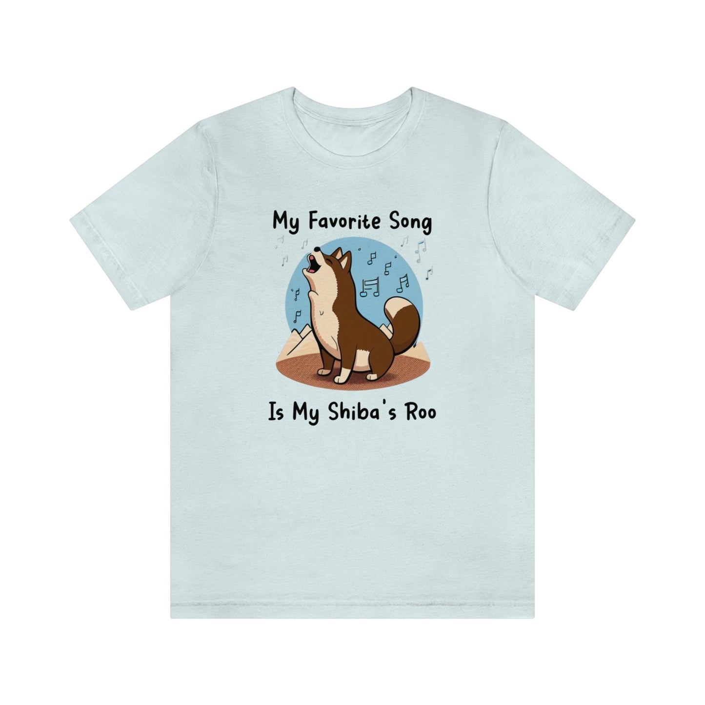 My Favorite Song - Black Ink | Dk Brown Shiba Inu | Unisex Jersey Short Sleeve Tee