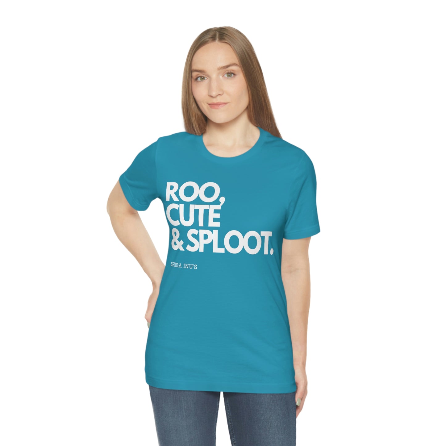 Roo, Cute & Sploot | White Ink | Unisex Jersey Short Sleeve Tee