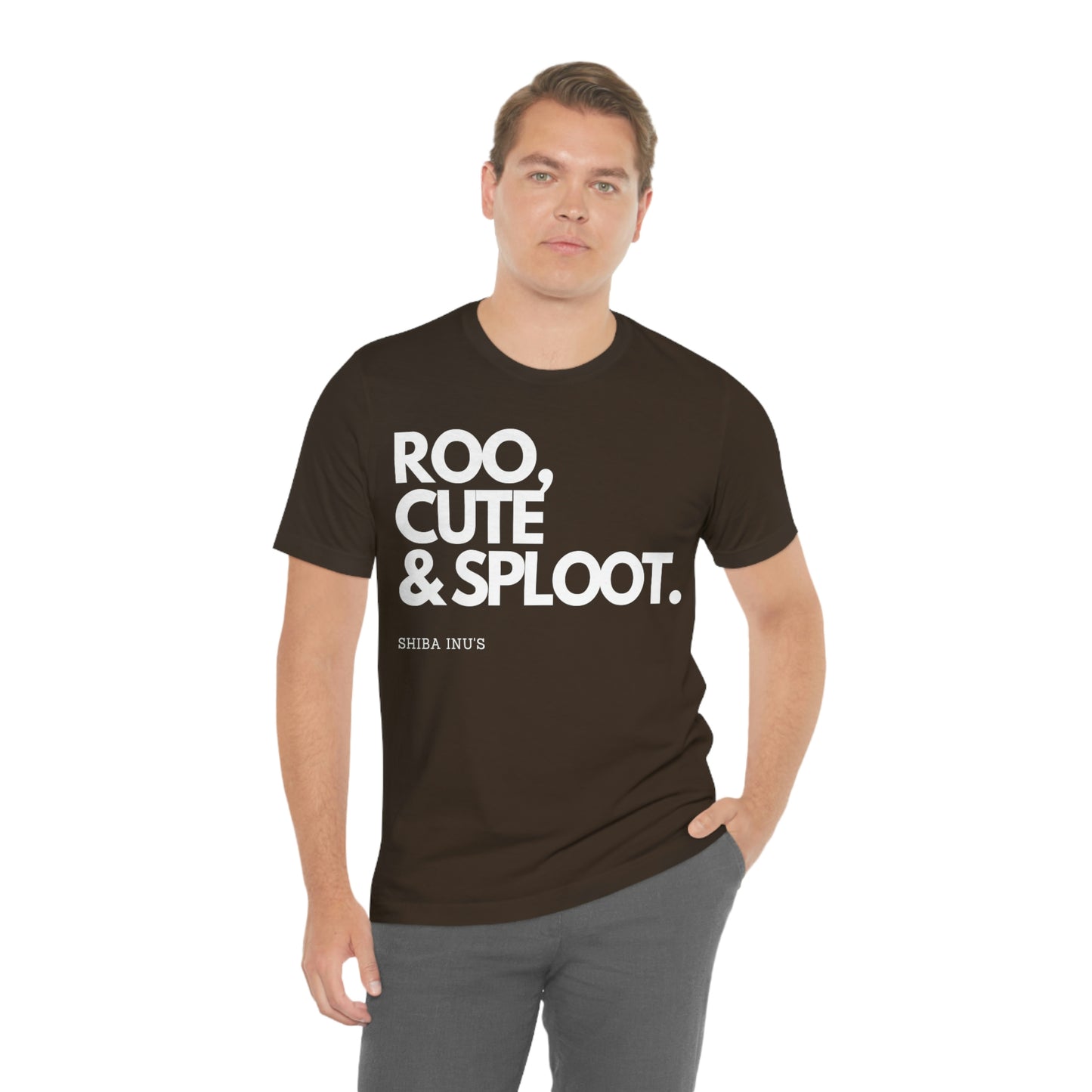 Roo, Cute & Sploot | White Ink | Unisex Jersey Short Sleeve Tee