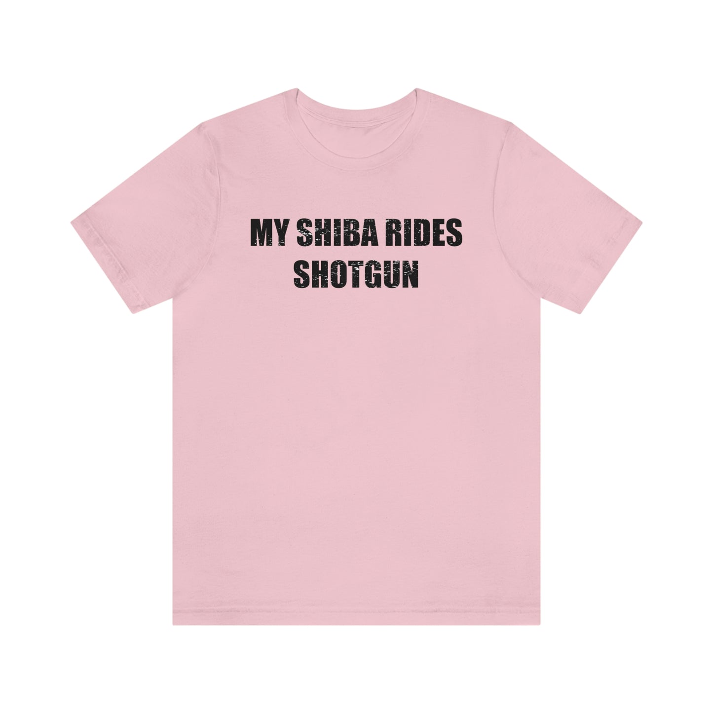 My Shiba Rides Shotgun: Soft Cotton & Quality Print Shiba Inu Pet T-shirt