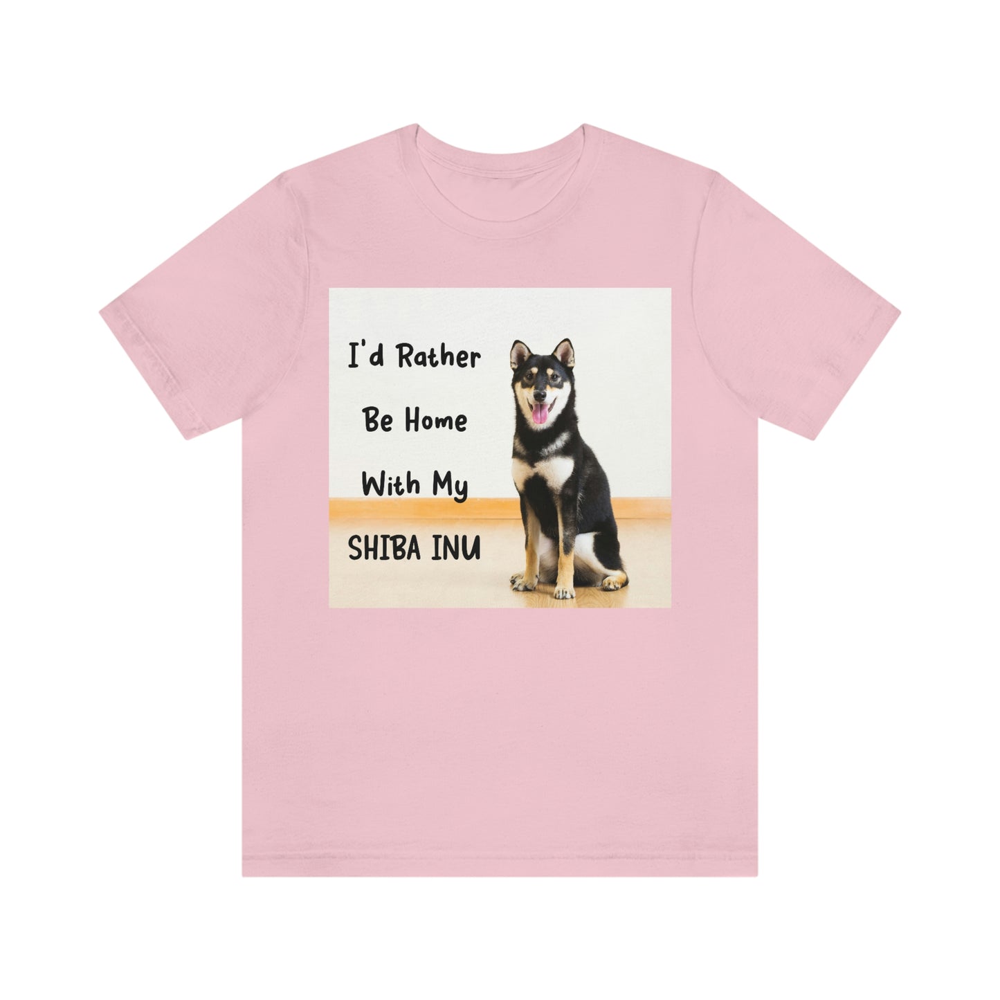 'I'd Rather Be Home with my Shiba' | Unisex Jersey Short Sleeve Tee