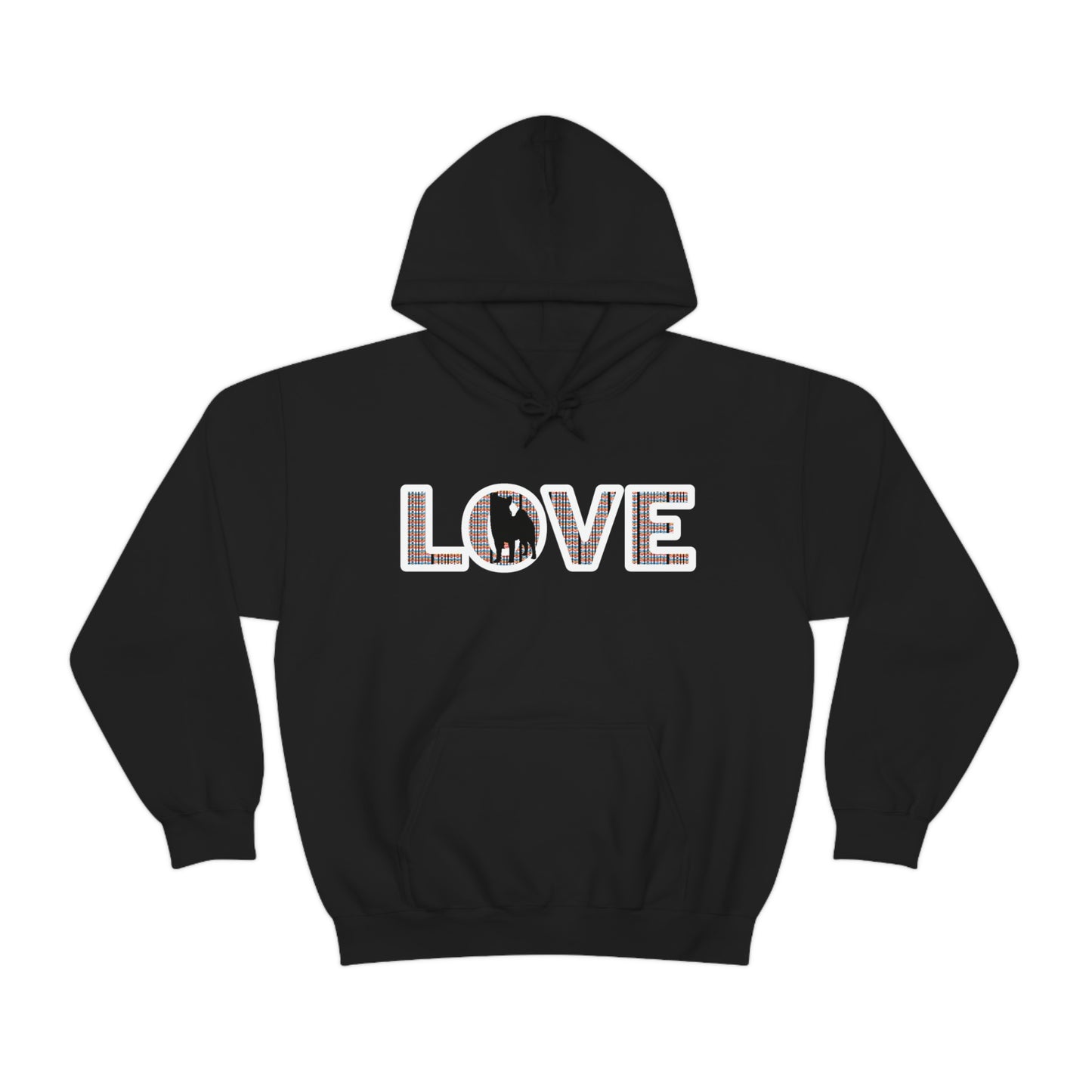 LOVE and Shiba Inu Hoodie Sweatshirt - Unisex, Soft & Warm Blend with Kangaroo Pocket - Shiba Inu Gift for anyone that loves their Shiba