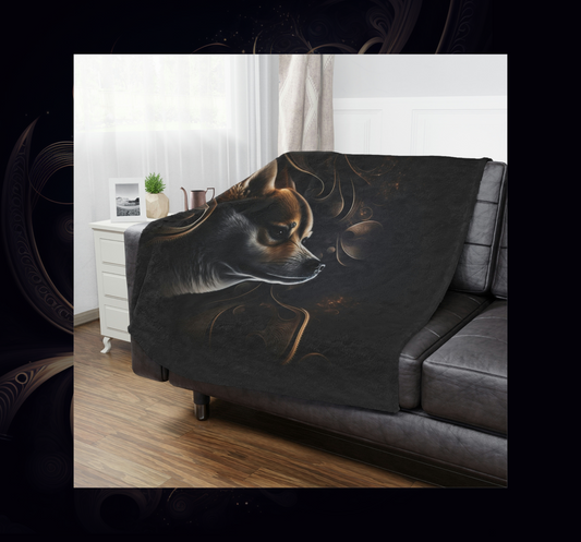 Mystical Minky Shiba Blanket