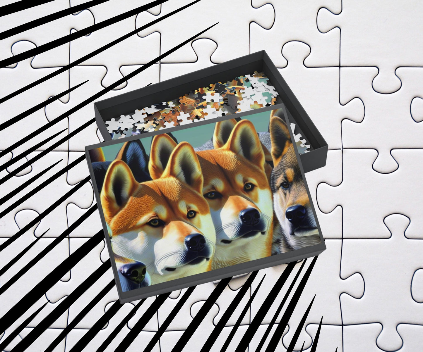 1000 Piece Shiba Inu Puzzle - Great Gift Idea - Any Dog or Shiba Lover Will Love This - High Quality Art Print