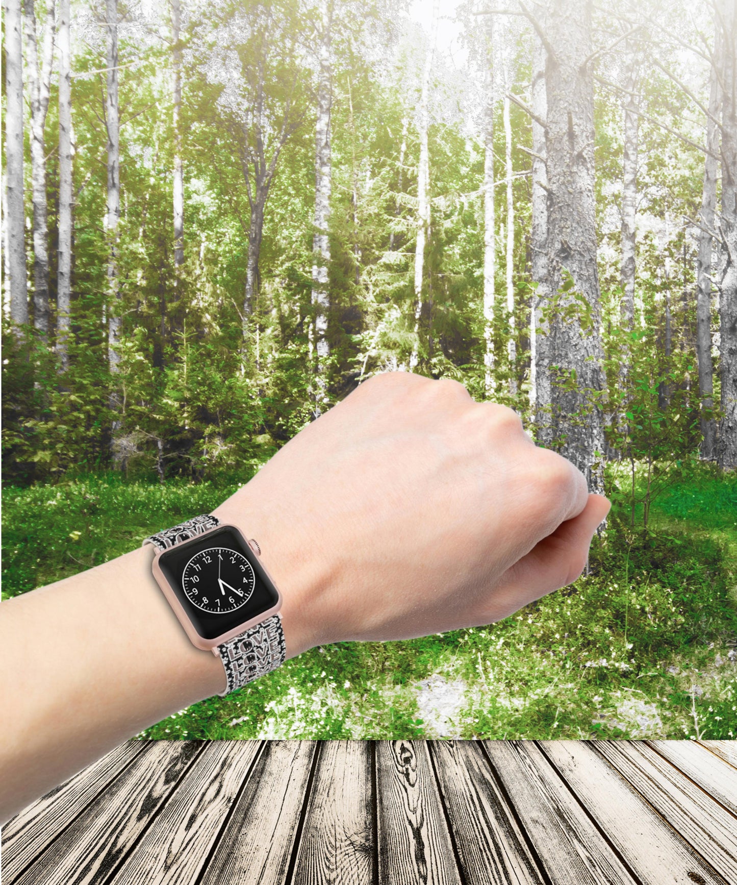 Love Your Shiba Inu in Style with Custom 'LOVE' Apple Watch Band- Durable Sublimation Print