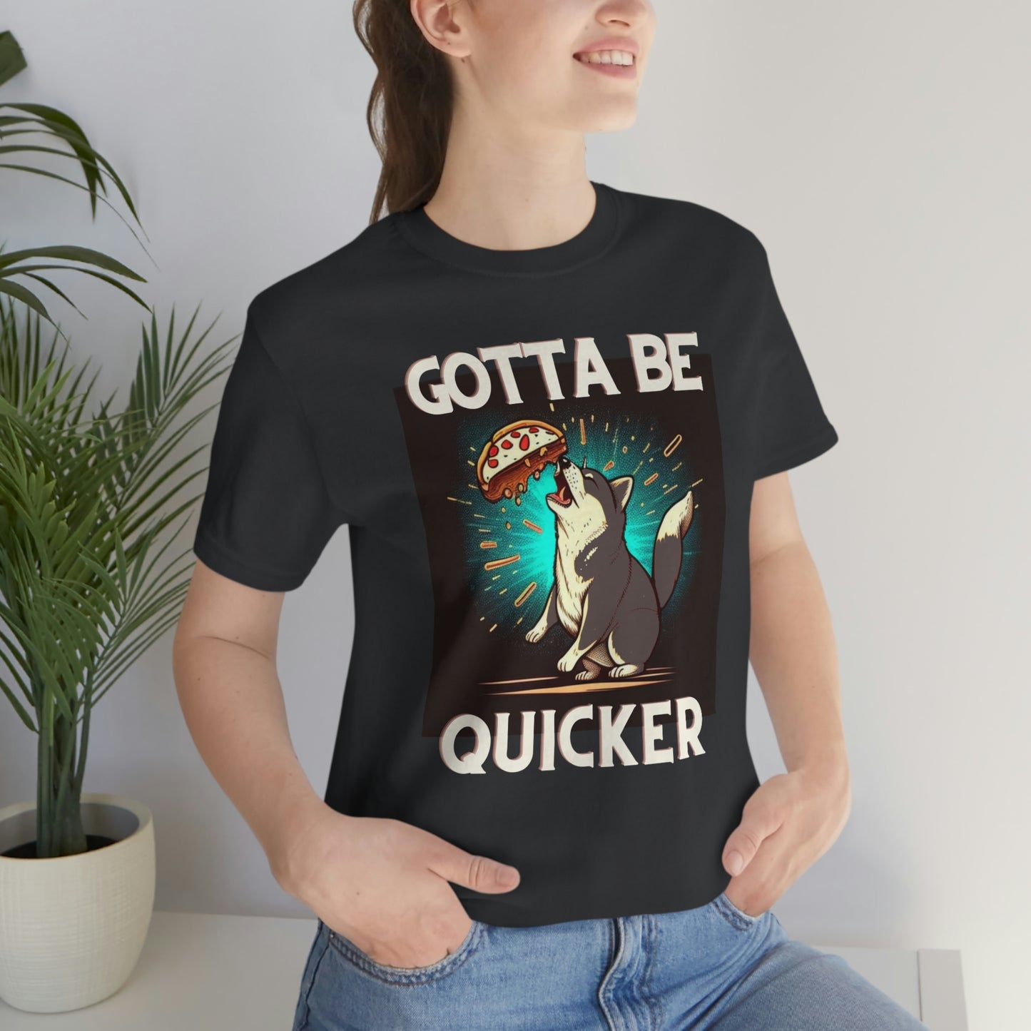 Gotta Be Quicker | Shiba Inu | Unisex Jersey Short Sleeve Tee