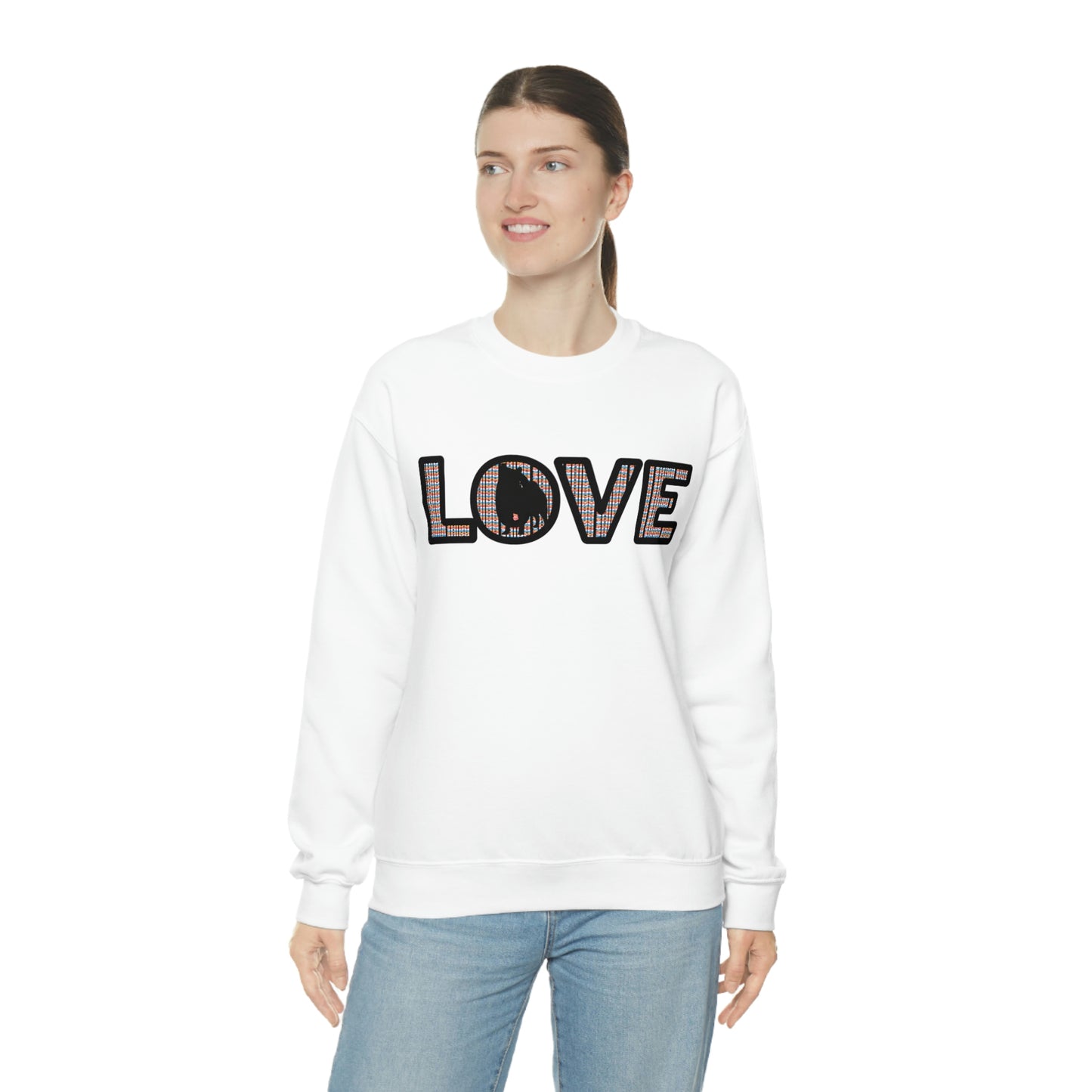 Shiba Inu Sweatshirt - 'LOVE' Shiba's Design - Crewneck Sweatshirt - Soft, Warm, and Stylish Great Warm Shiba Inu Gift for a Shiba Inu Lover