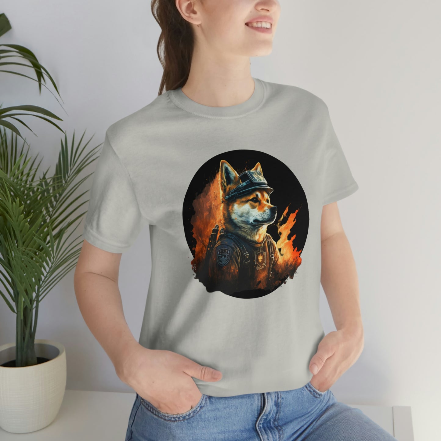 Shiba Inu Firefighter T-Shirt | Support Our Brave First Responders | Shiba Inu Tee with High-Quality Print